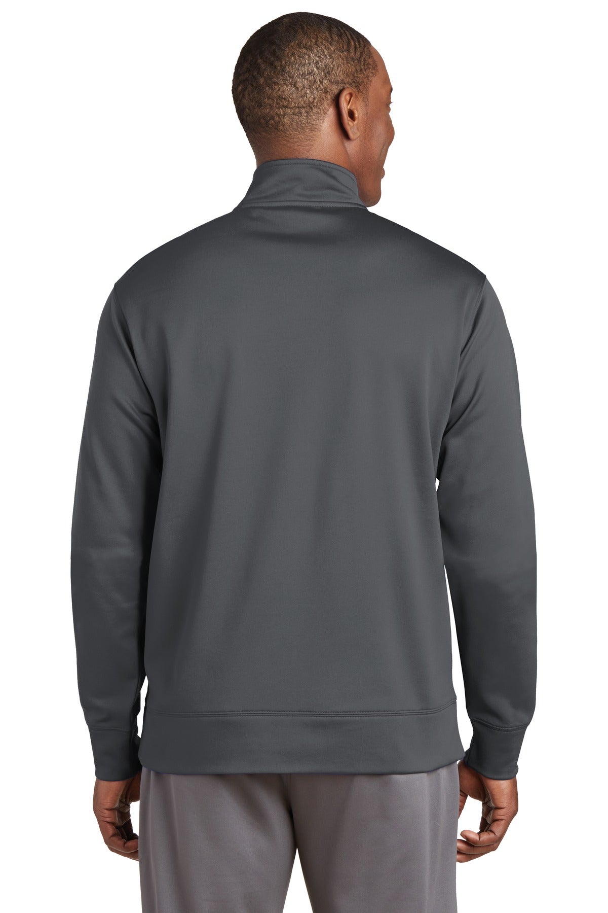 Dark Smk Grey Sport-Tek Sport-Wick Fleece Full-Zip Jacket. ST241 plain