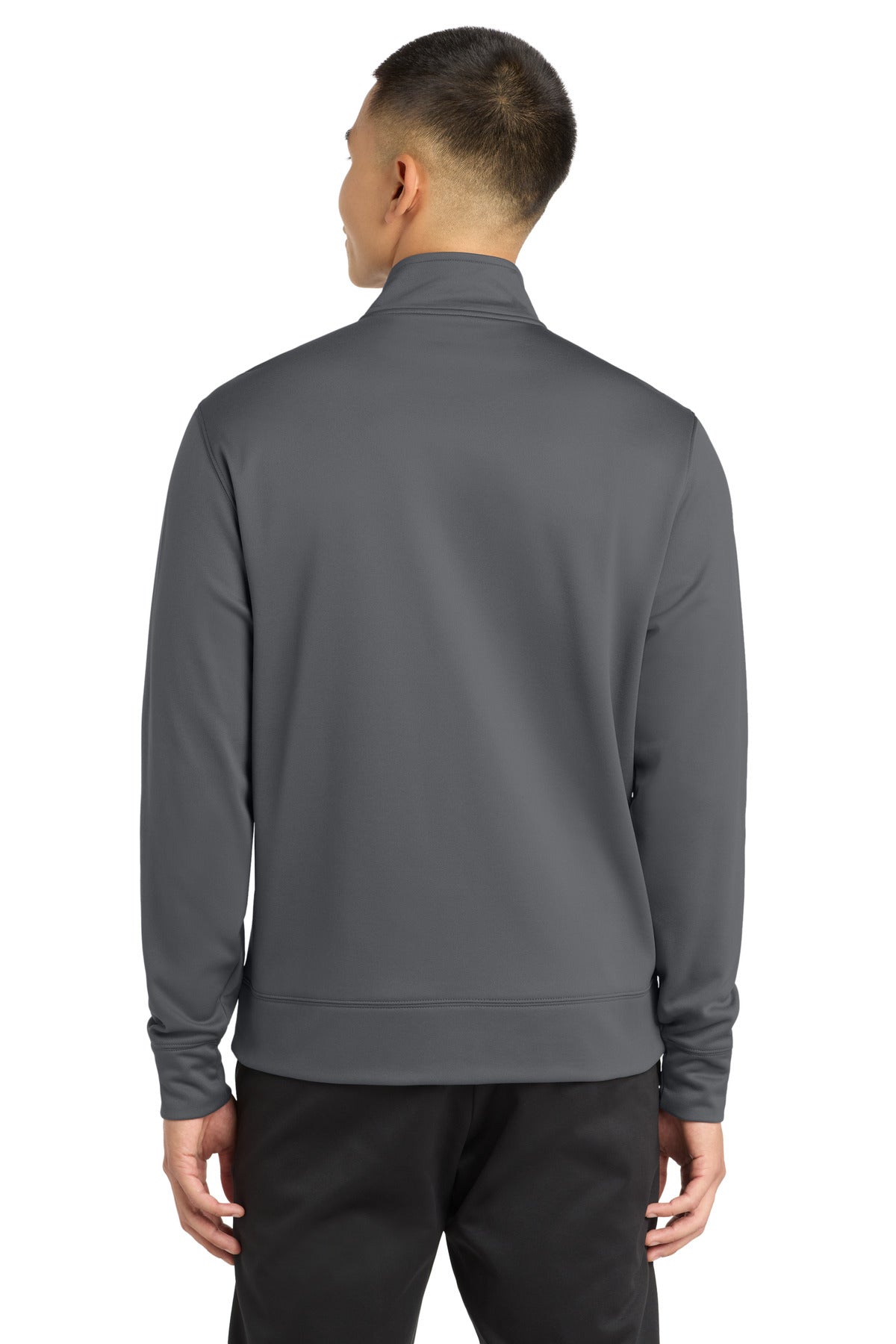 Dark Smk Grey Sport-Tek Sport-Wick Fleece Full-Zip Jacket. ST241 plain