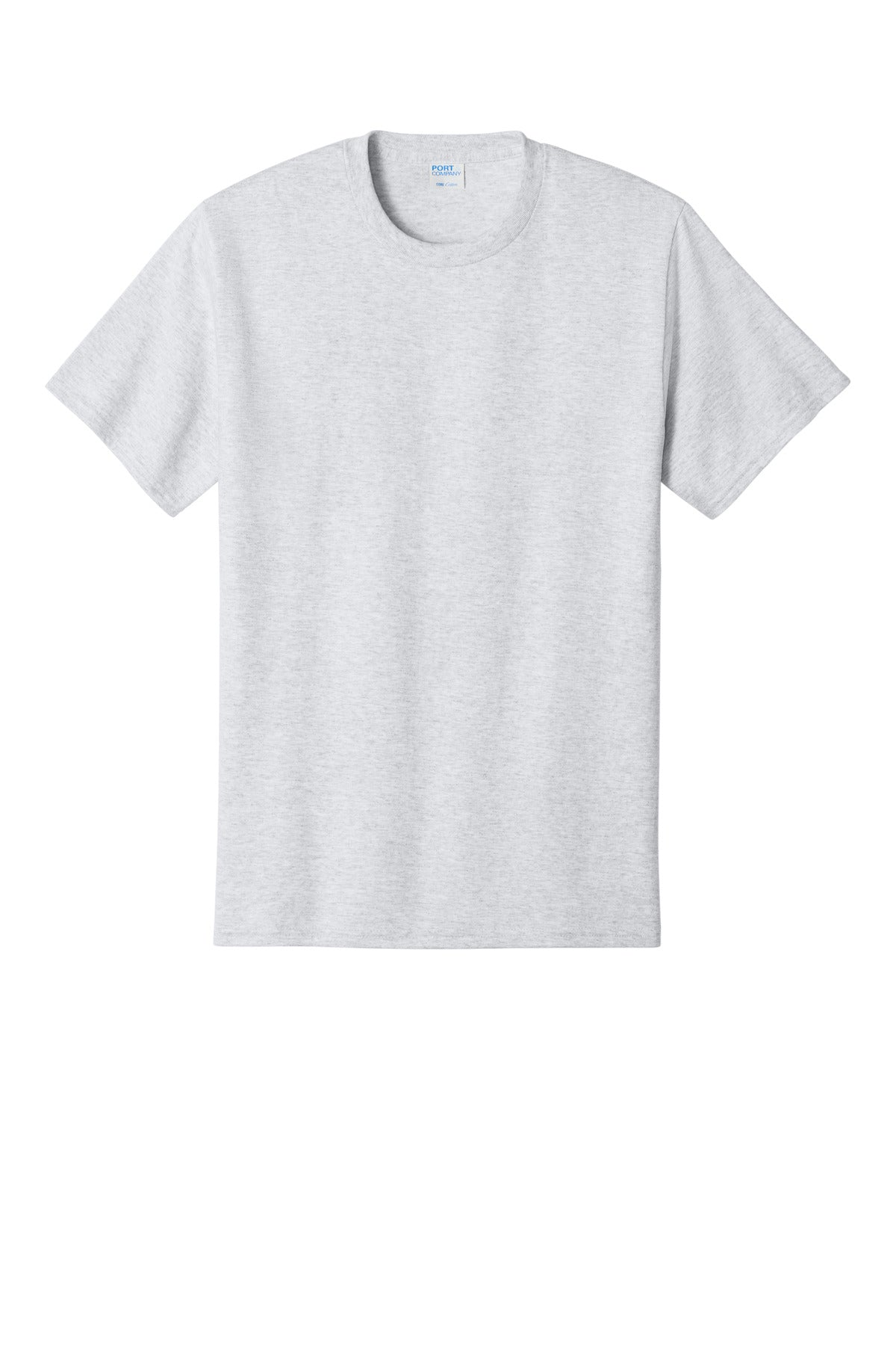 Front View of Ash Port & Co Core Cotton Tee. PC54 plain