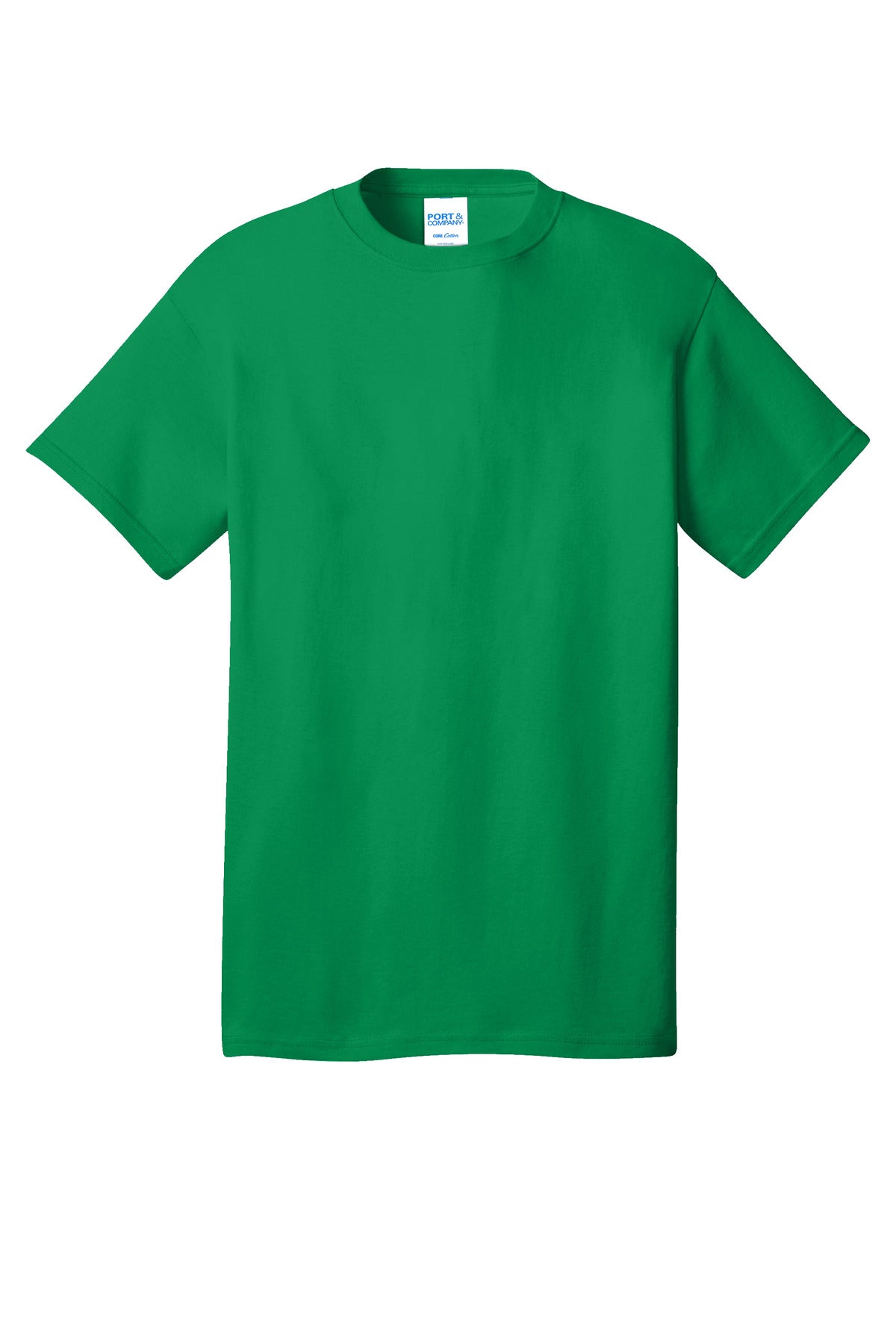 Front View of AthKlly Port & Co Core Cotton Tee. PC54 plain