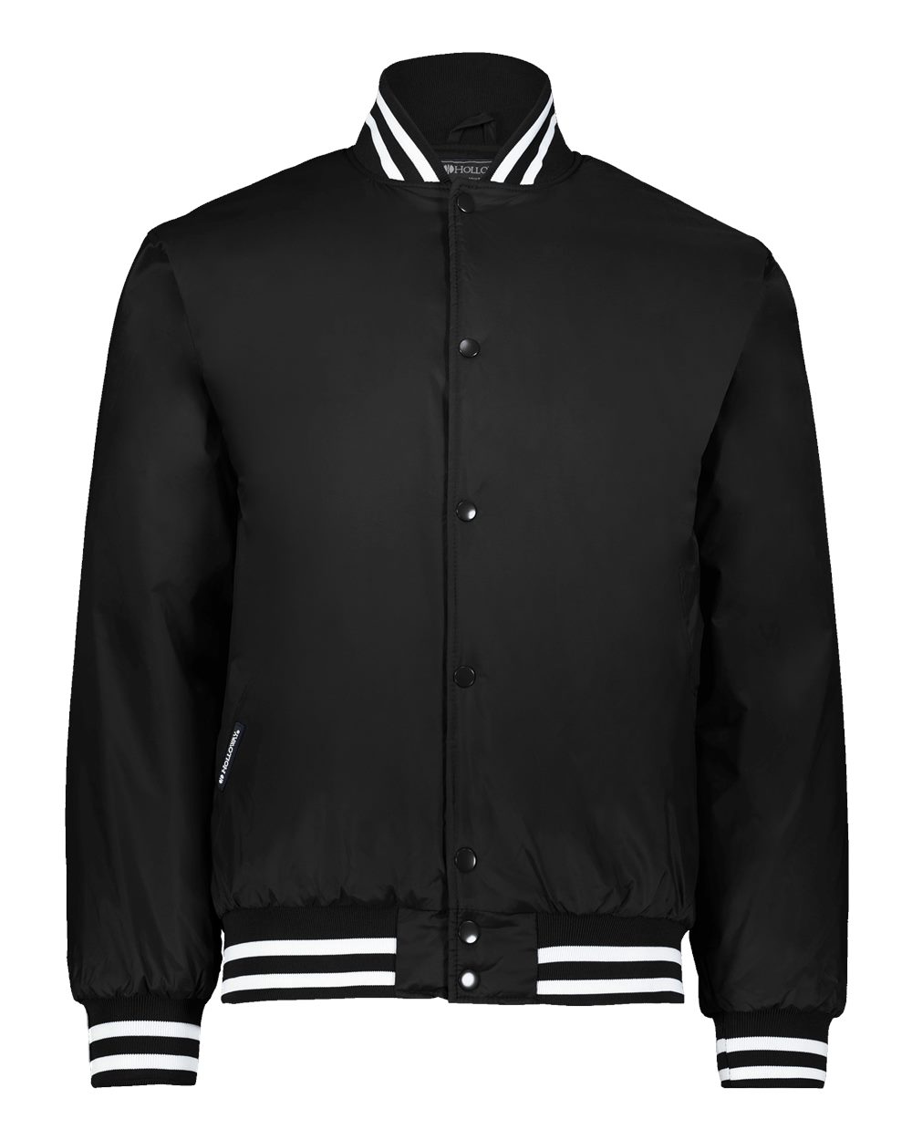 Front View of Black/ White Heritage Jacket - 229140 plain