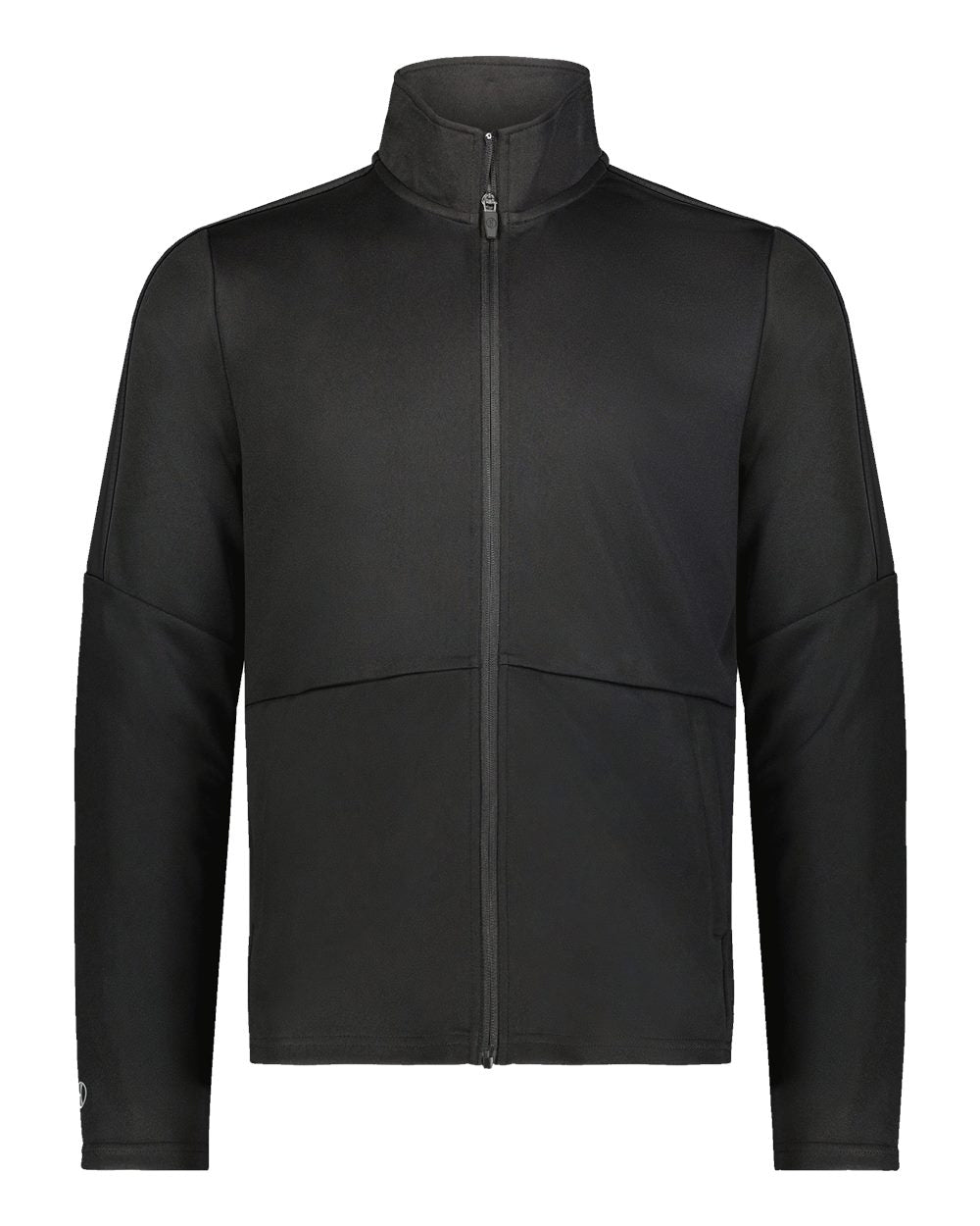 Front View of Black Youth Crosstown Full-Zip Jacket - 223630 plain