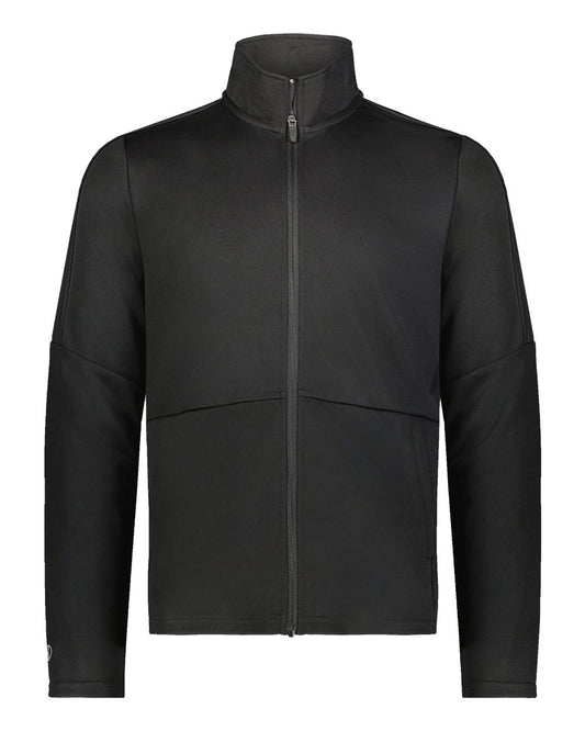 Front View of Black Youth Crosstown Full-Zip Jacket - 223630 plain