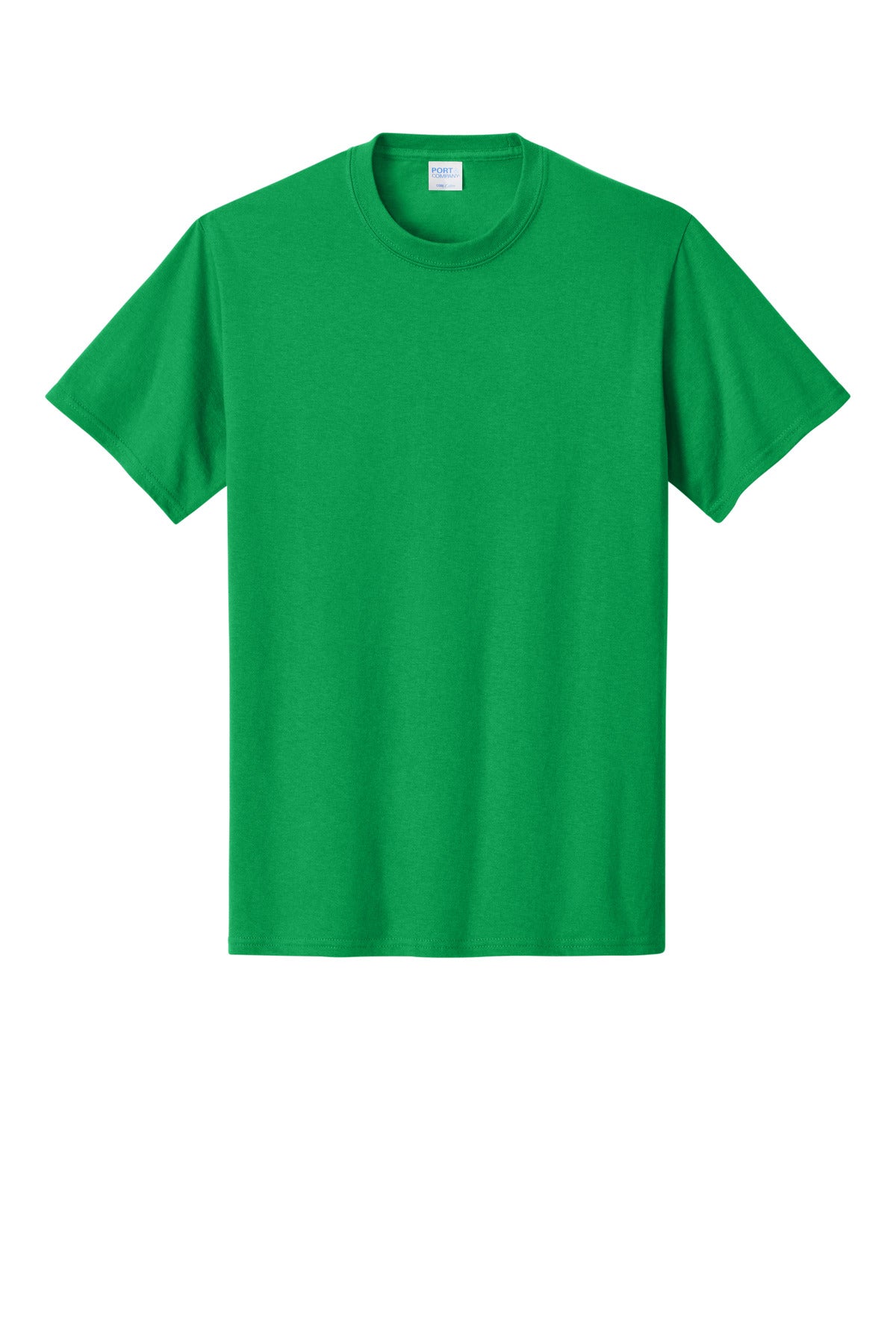Front View of Clover Green Port & Co Core Cotton Tee. PC54 plain