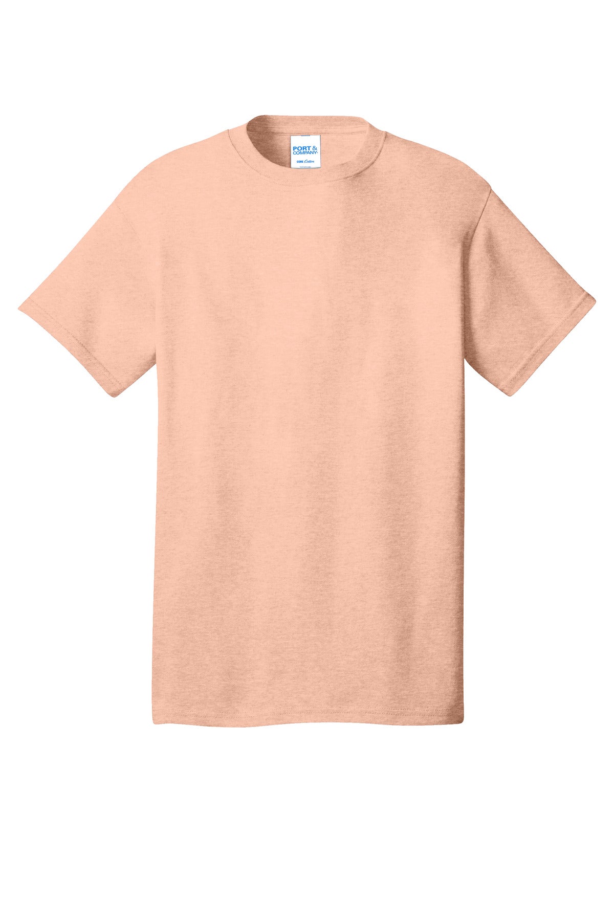 Front View of HtdDstyPch Port & Co Core Cotton Tee. PC54 plain