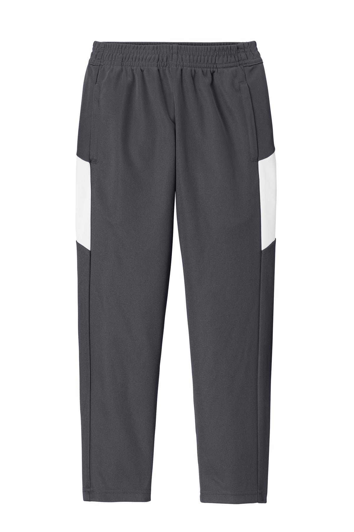 Front View of IrGy/White Sport-Tek Youth Travel Pant YPST800