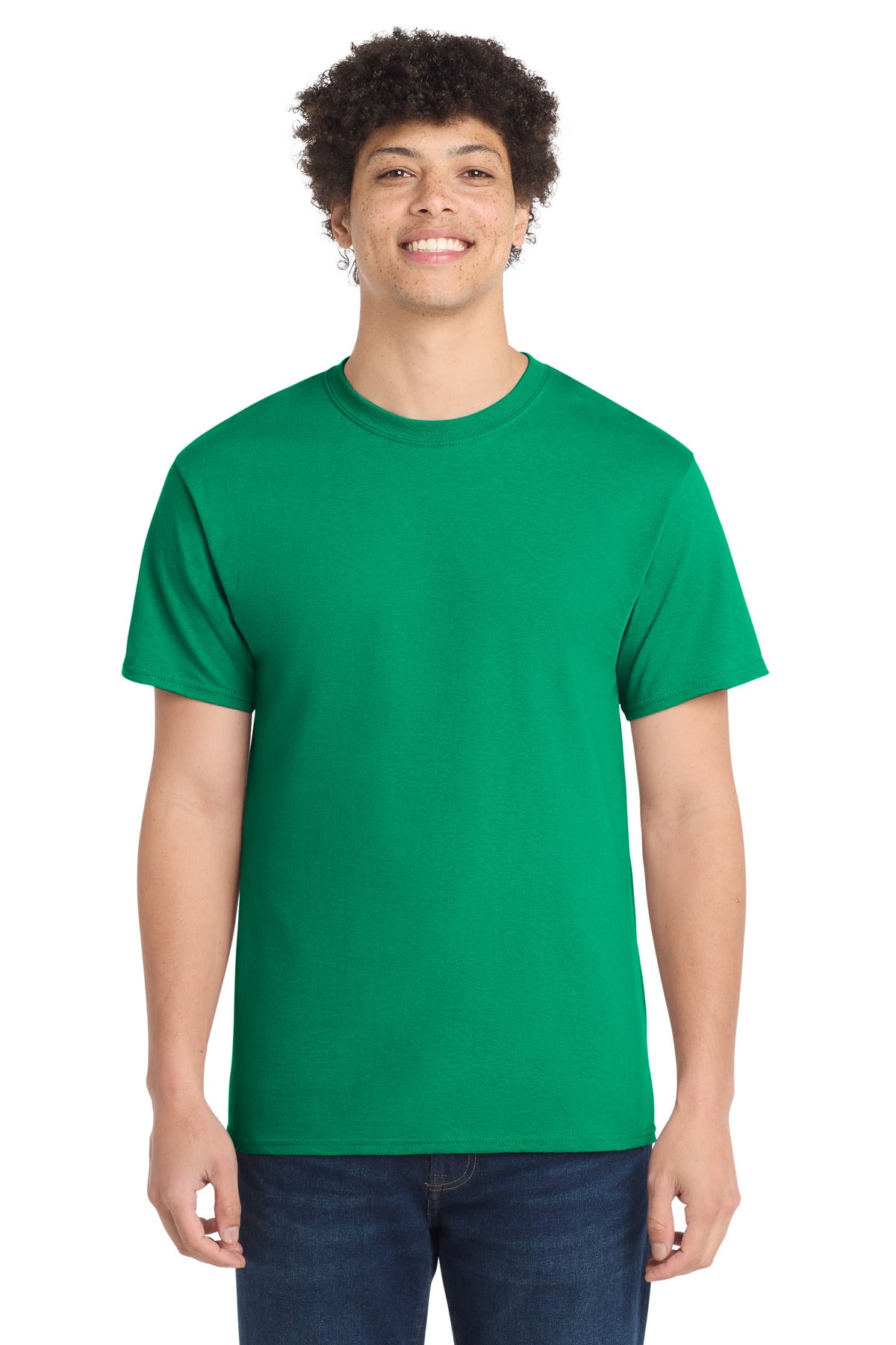 Front View of Kelly Port & Co Core Cotton Tee. PC54 plain
