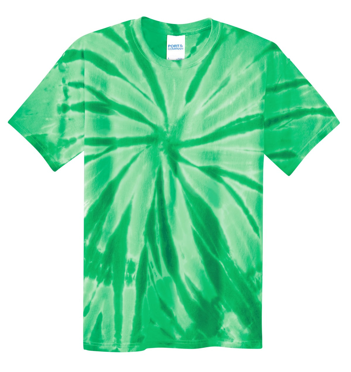 Front View of Kelly Port & Co Youth Tie-Dye Tee. PC147Y plain