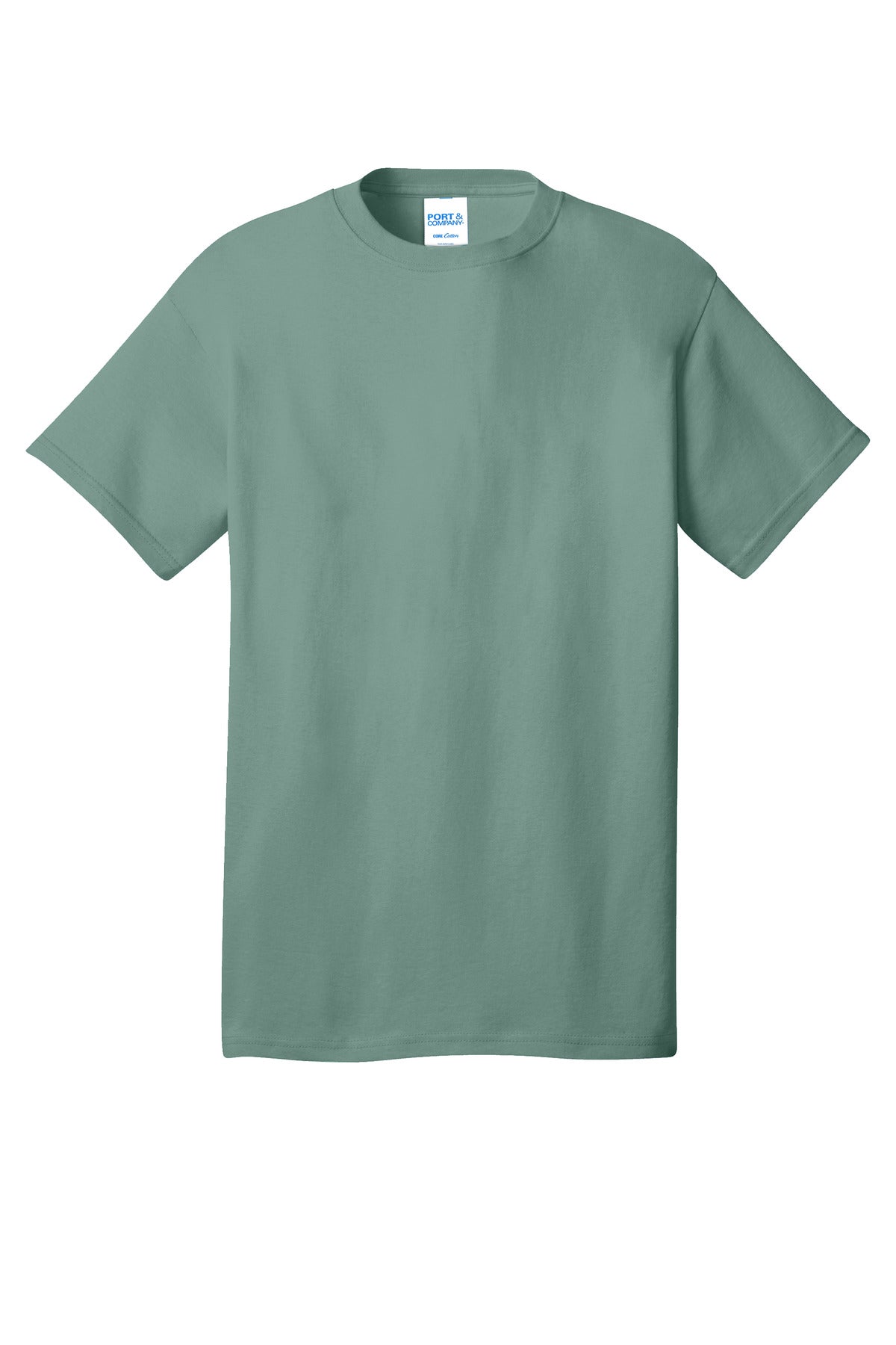 Front View of LaurelGrn Port & Co Core Cotton Tee. PC54 plain