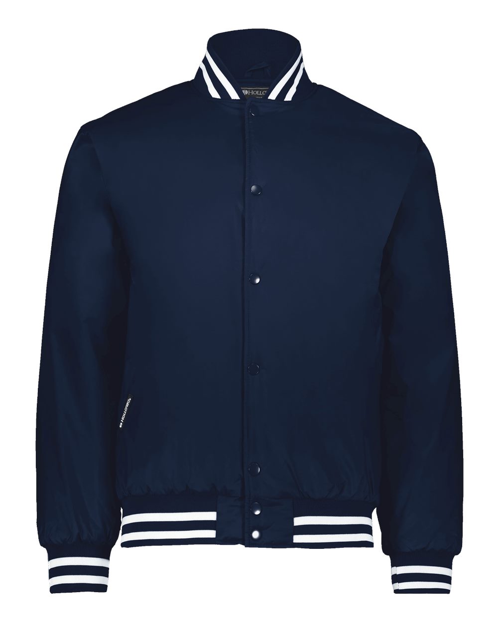 Front View of Navy/ White Heritage Jacket - 229140 plain