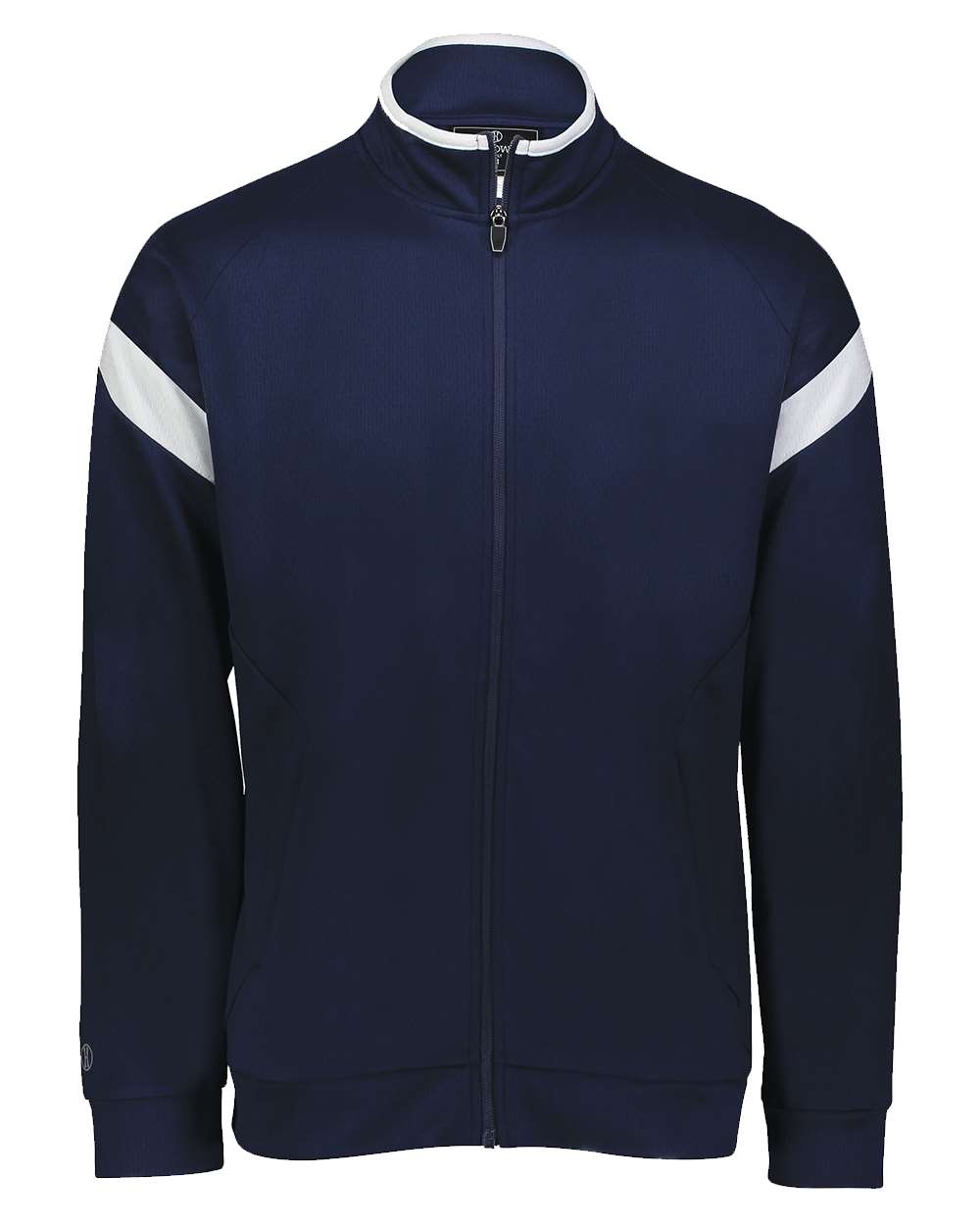 Front View of Navy/ White/ Navy Youth Limitless Full-Zip Jacket - 229679 plain