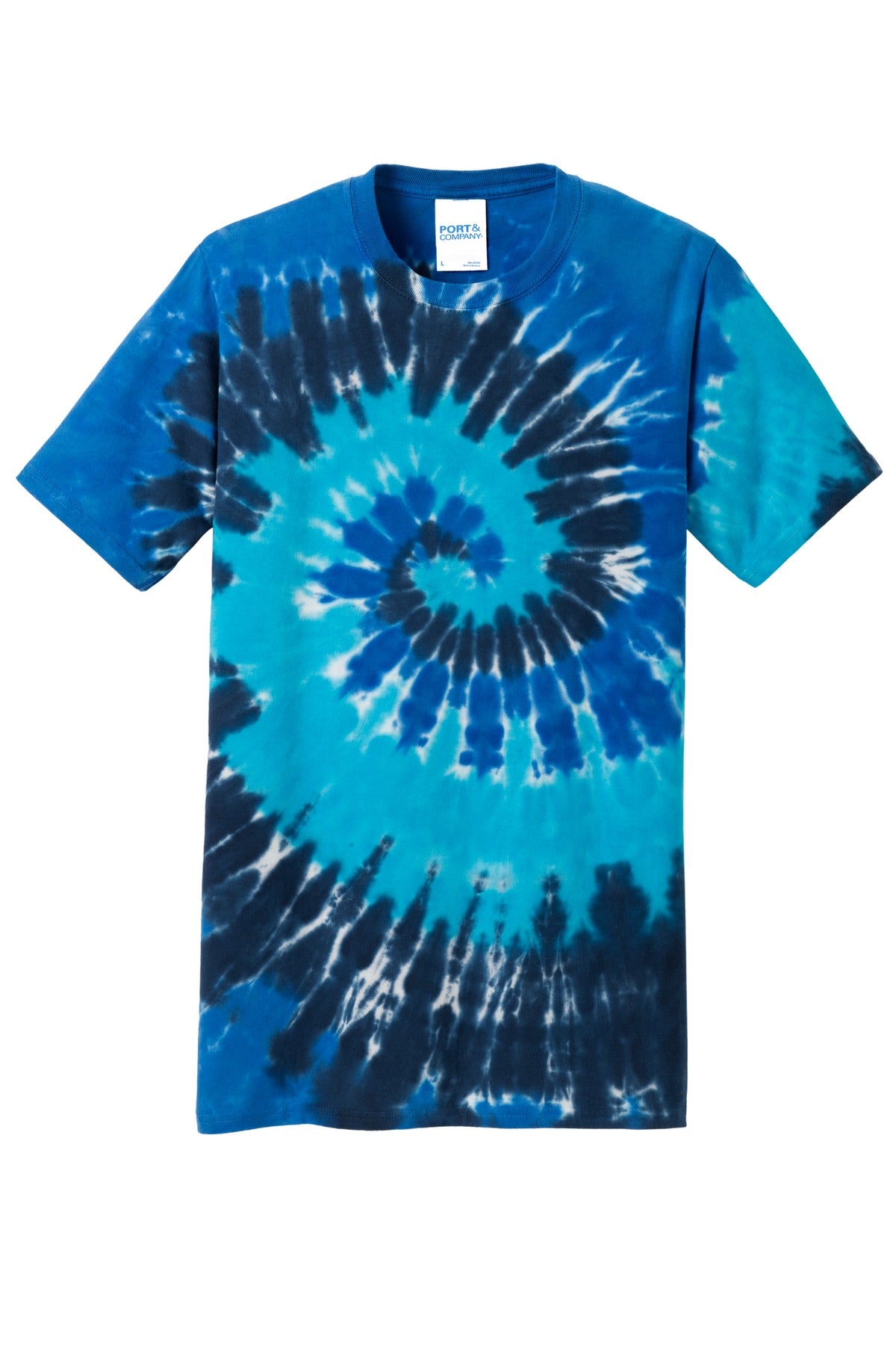 Front View of Ocean Rainbow Port & Co Tie-Dye Tee. PC147