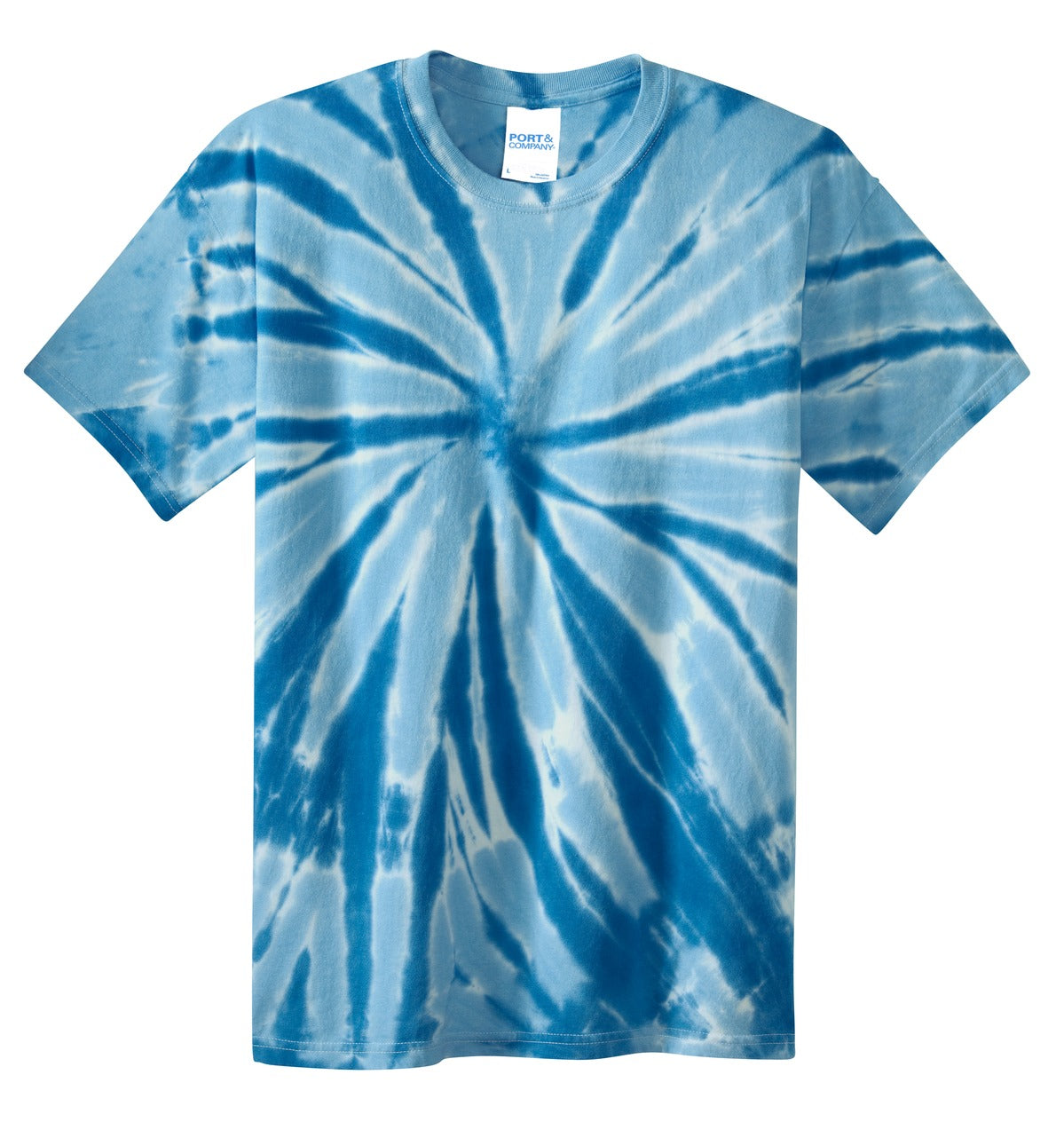 Front View of Royal Port & Co Tie-Dye Tee. PC147