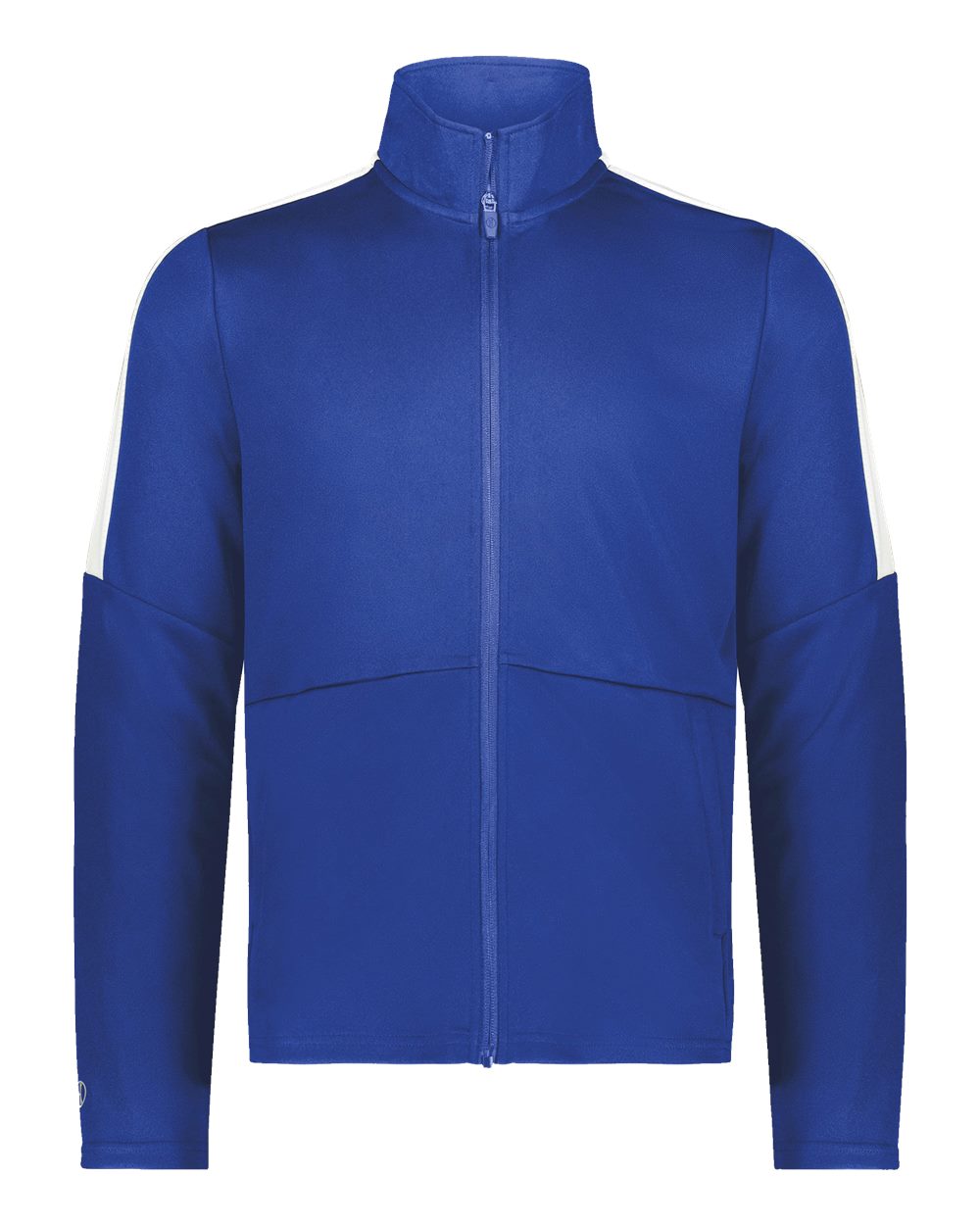 Front View of Royal/ White Youth Crosstown Full-Zip Jacket - 223630 plain
