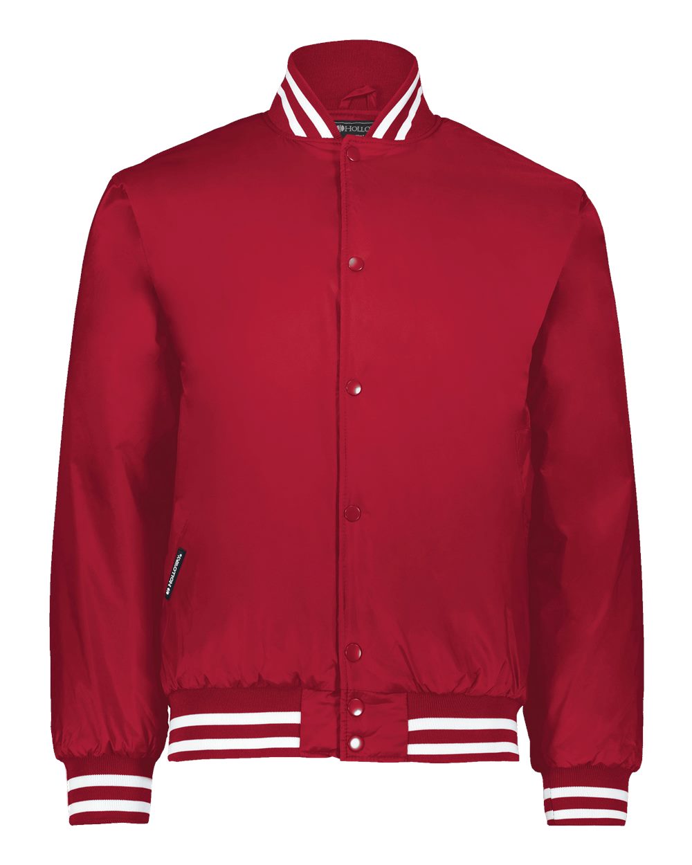Front View of Scarlet/ White Heritage Jacket - 229140 plain