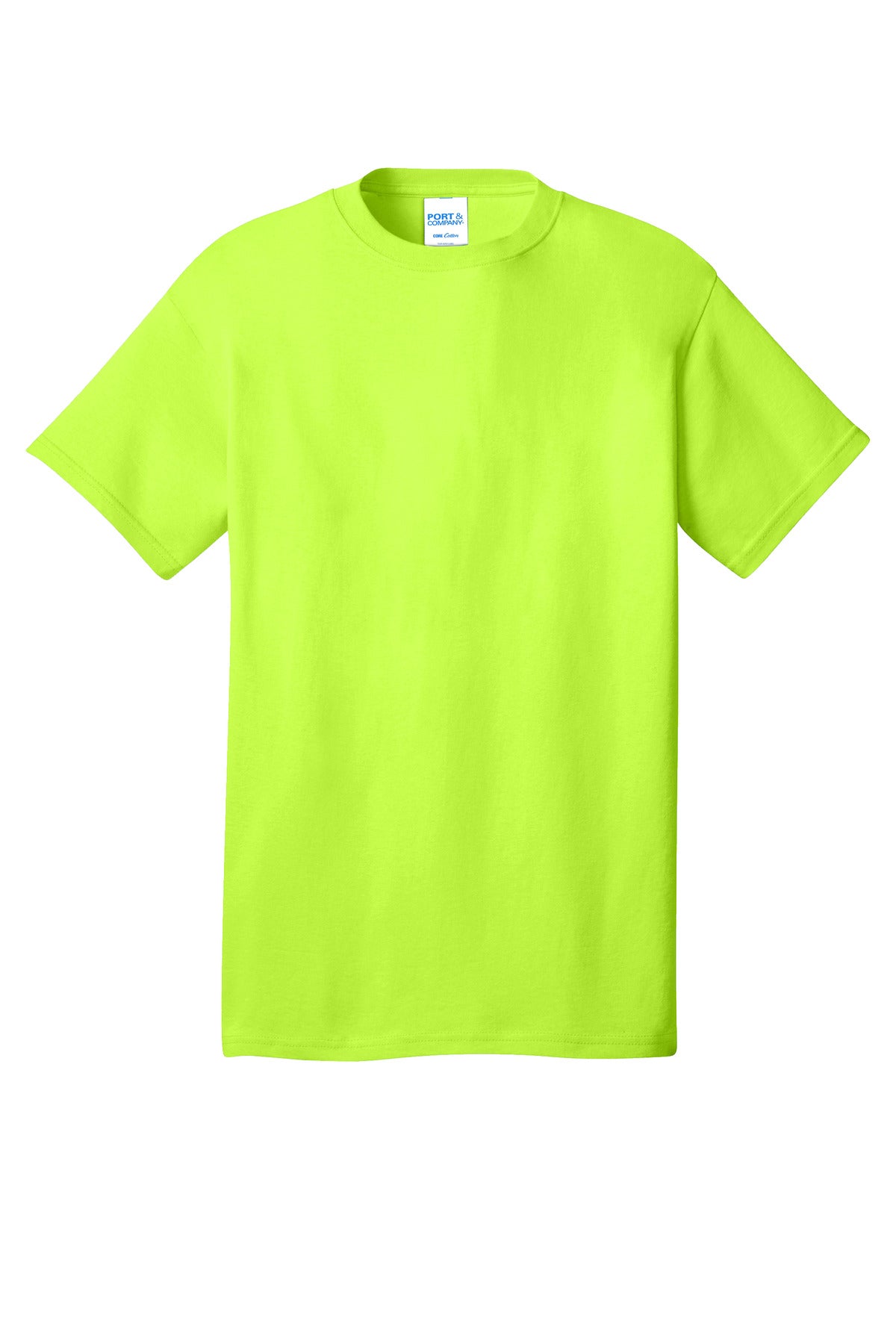 Front View of SGreen Port & Co Core Cotton Tee. PC54 plain