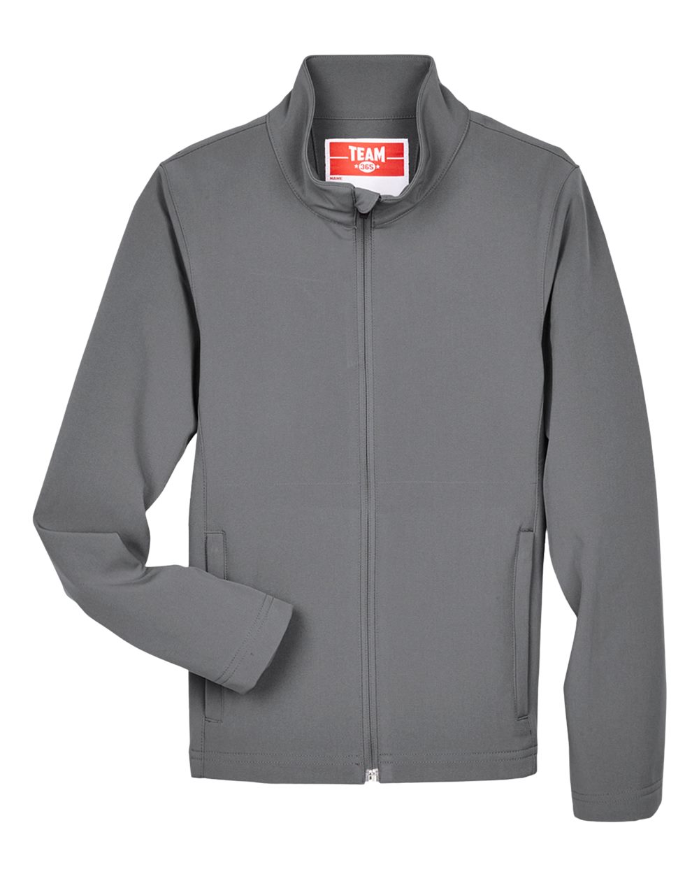 Front View of Sport Graphite Youth Leader Soft Shell Jacket - TT80Y plain