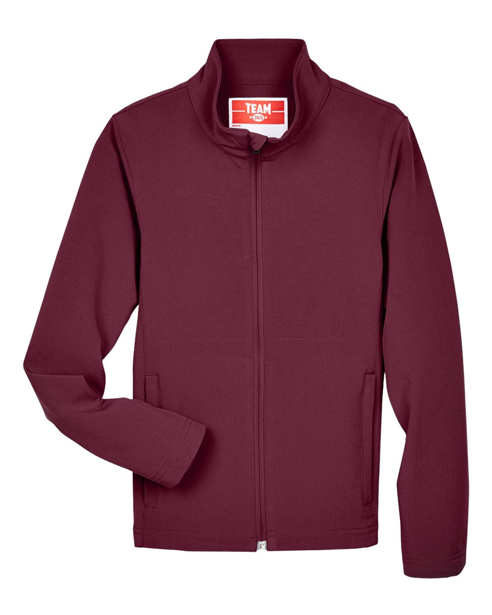 Front View of Sport Maroon Youth Leader Soft Shell Jacket - TT80Y plain