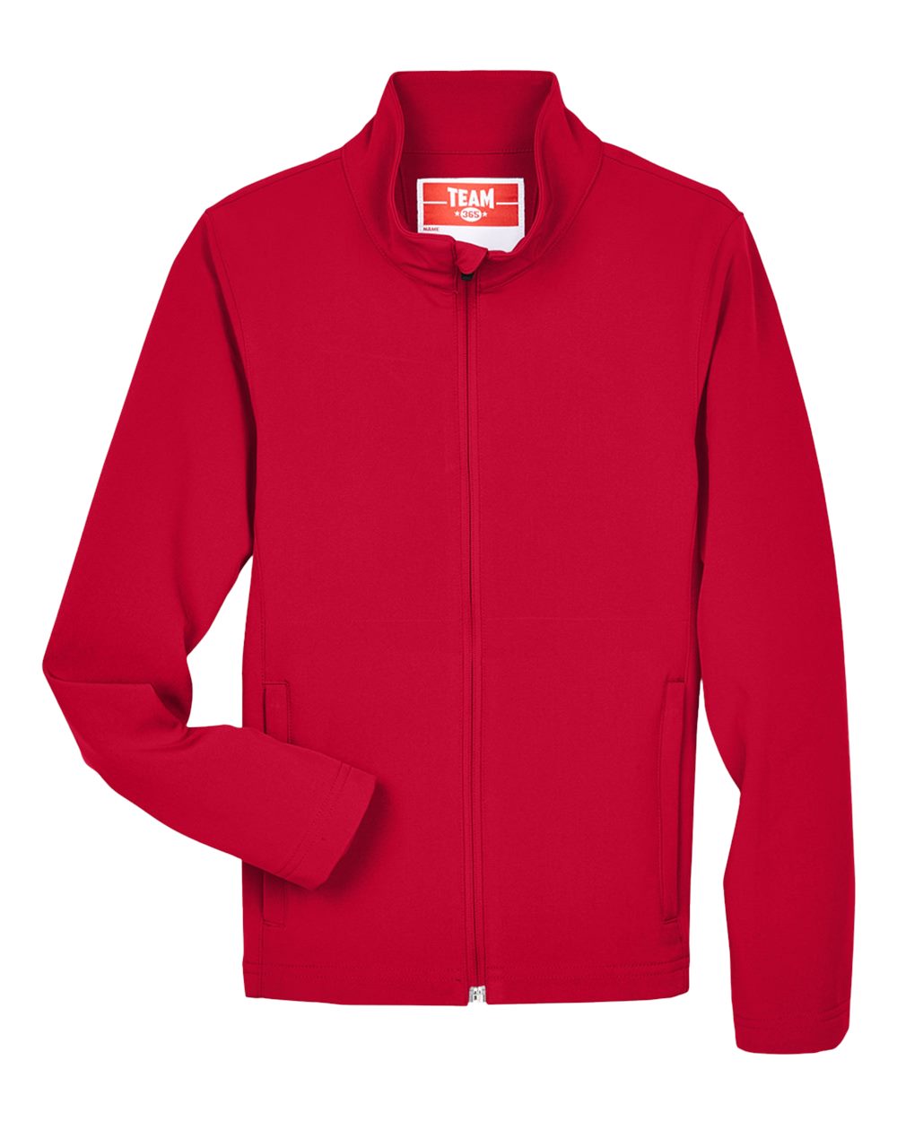 Front View of Sport Red Youth Leader Soft Shell Jacket - TT80Y plain