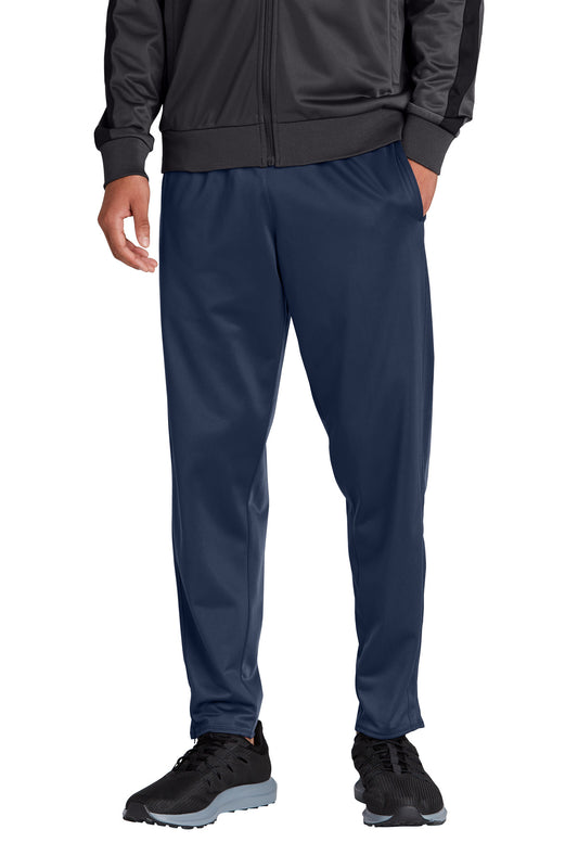 Front View of True Navy Sport-Tek Tricot Track Jogger. PST95 plain