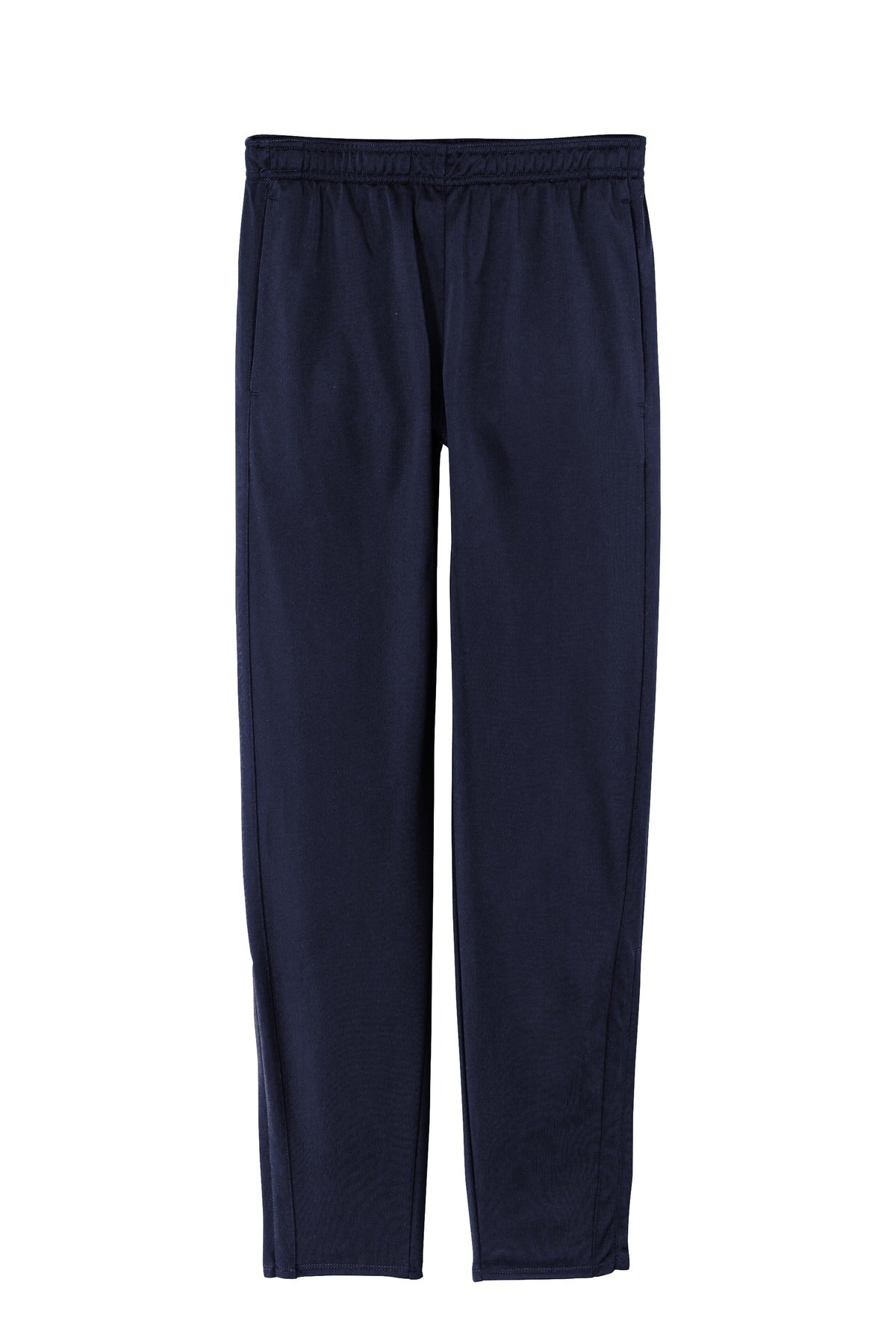 Front View of True Navy Sport-Tek Tricot Track Jogger. PST95 plain