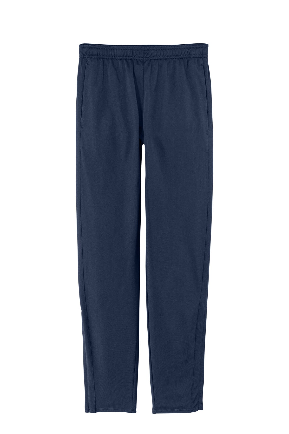 Front View of True Navy Sport-Tek Tricot Track Jogger. PST95 plain