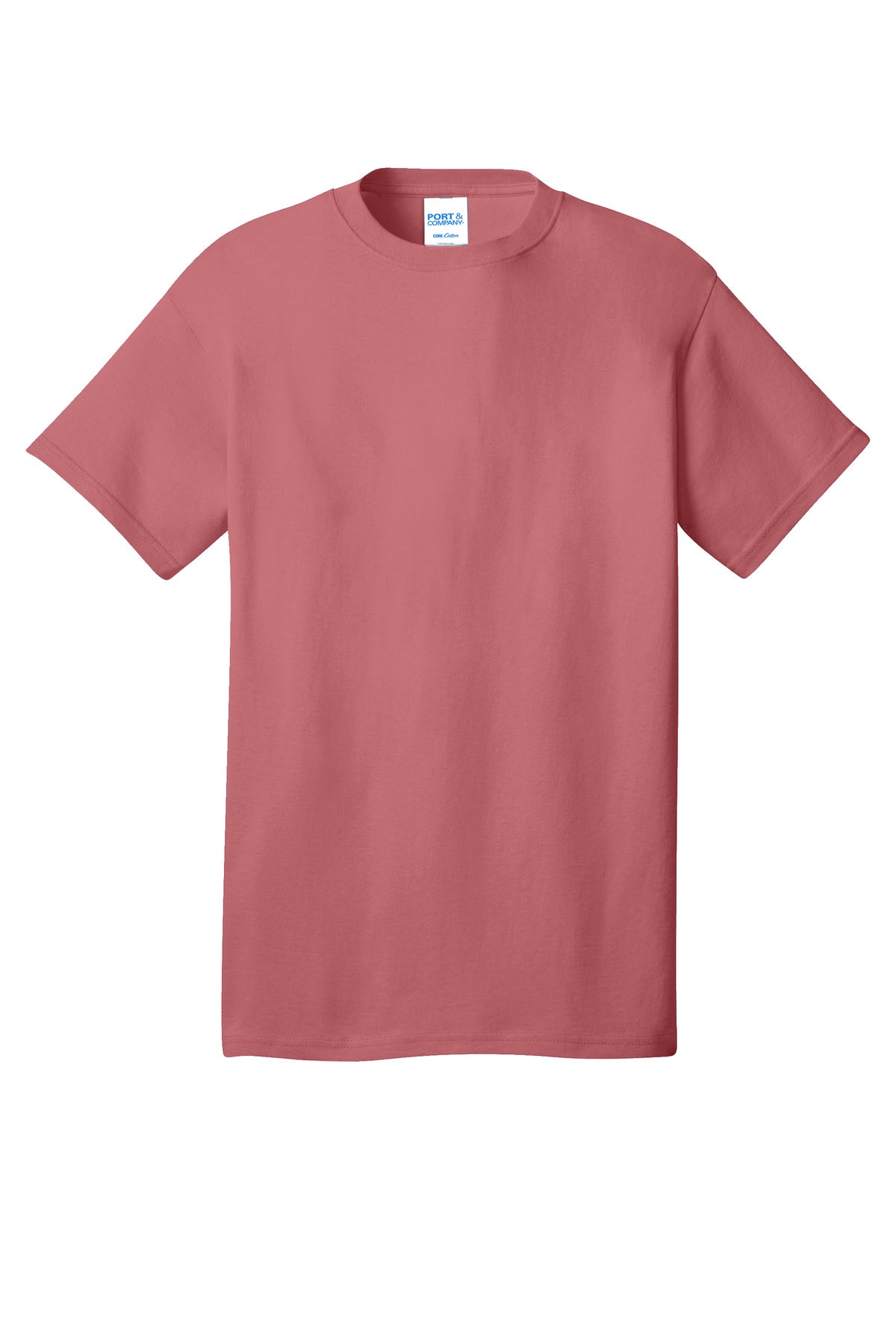Front View of Zinnia Port & Co Core Cotton Tee. PC54 plain