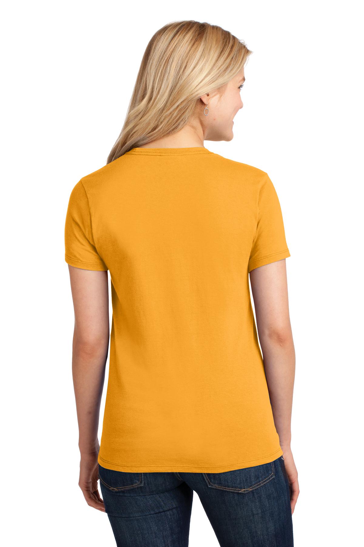 Gold Port & Co Women's Core Cotton Tee. LPC54 plain