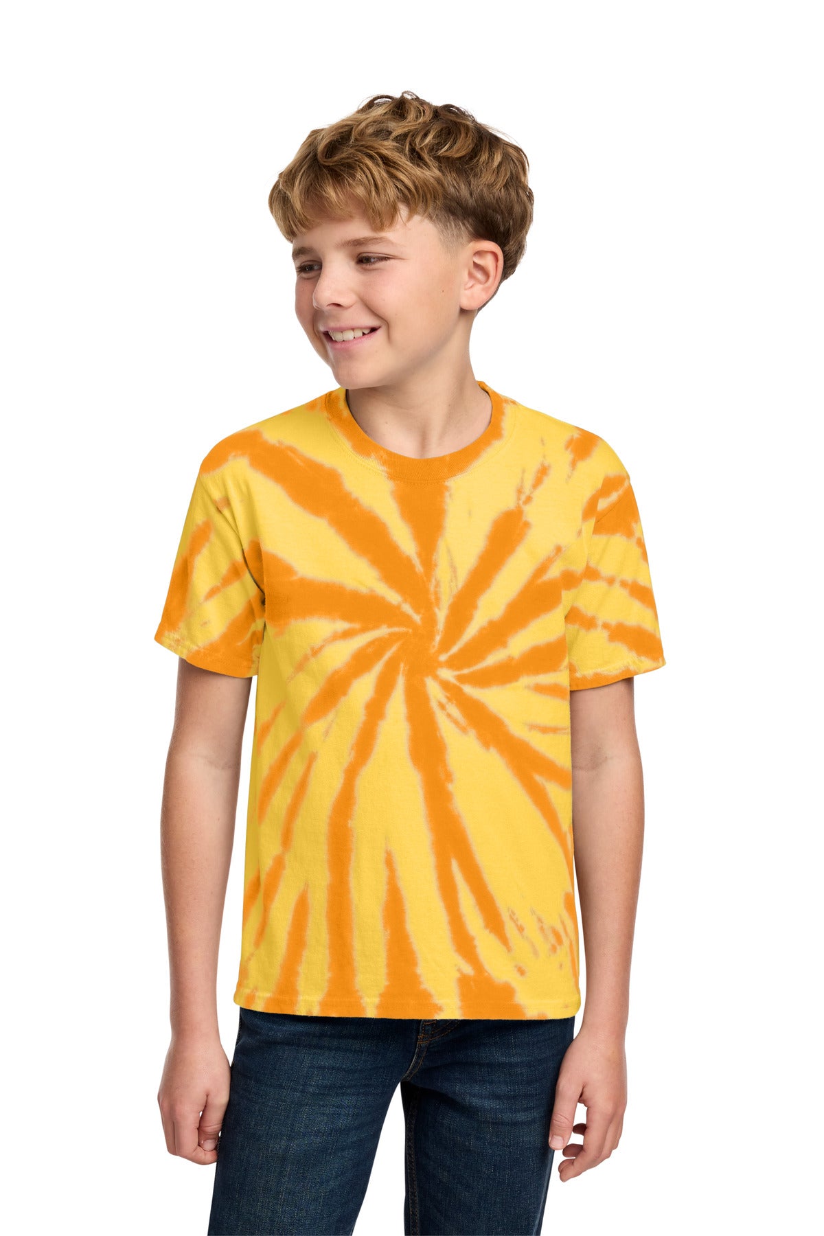 Gold Port & Co Youth Tie-Dye Tee. PC147Y plain