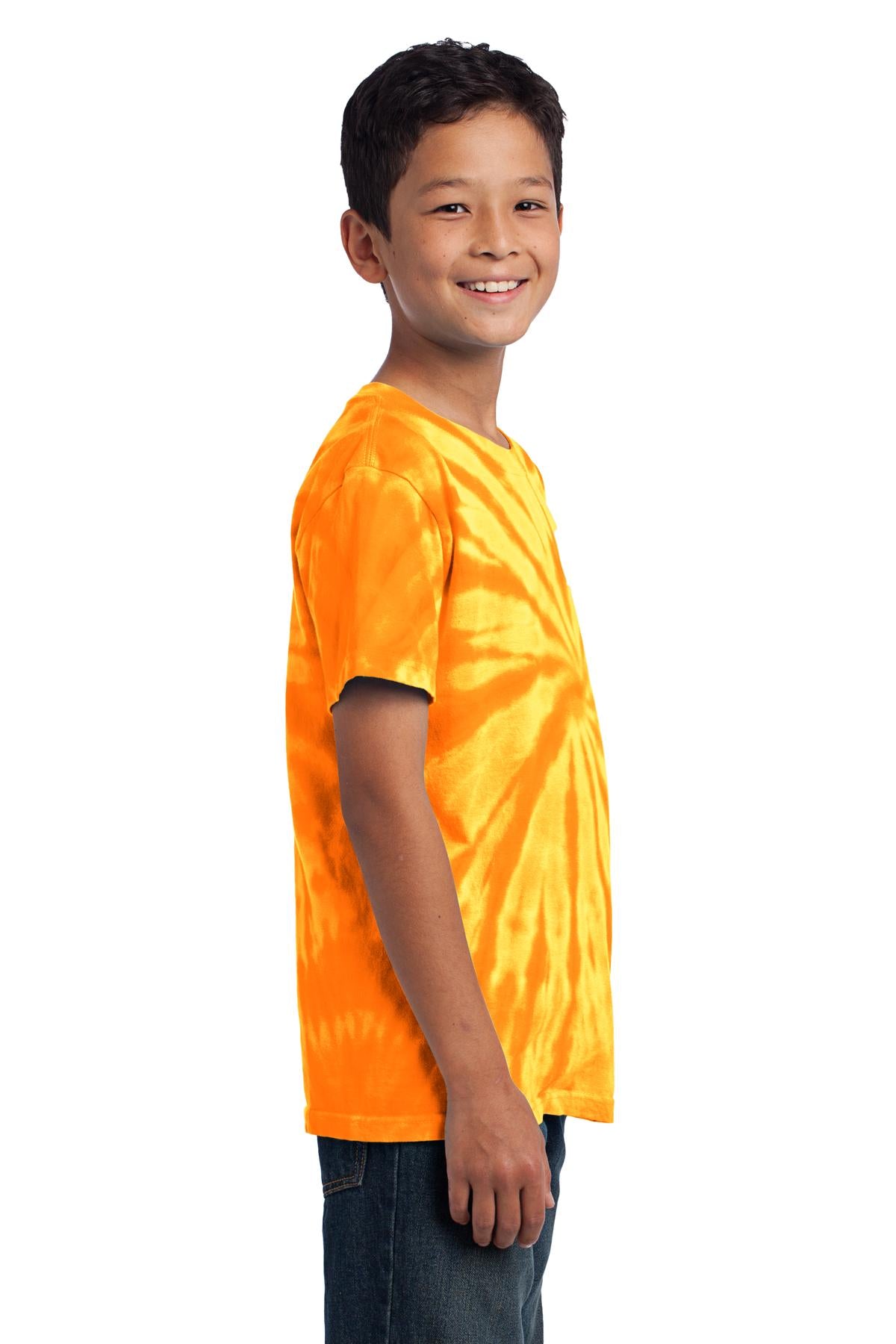 Gold Port & Co Youth Tie-Dye Tee. PC147Y