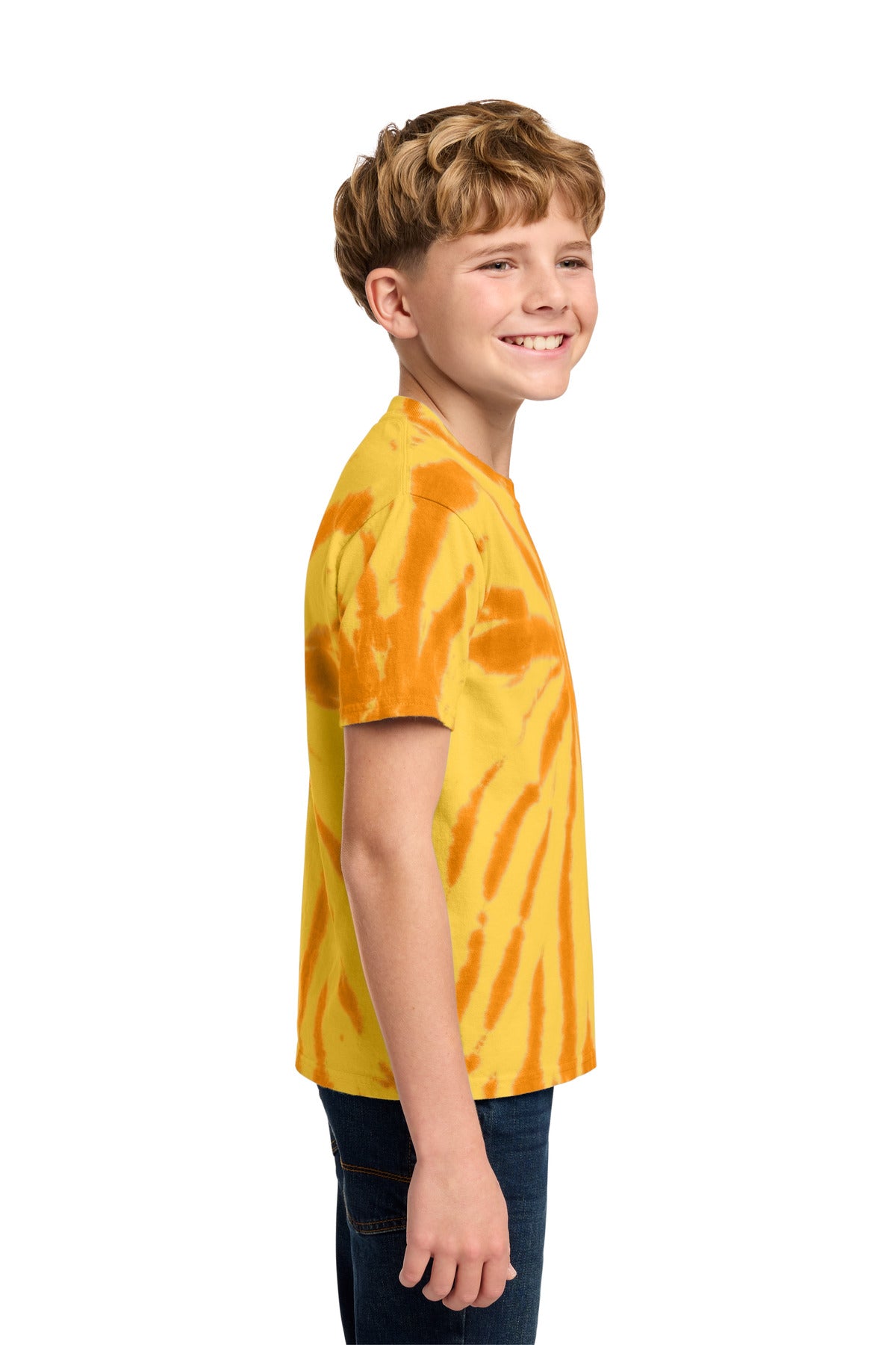 Gold Port & Co Youth Tie-Dye Tee. PC147Y