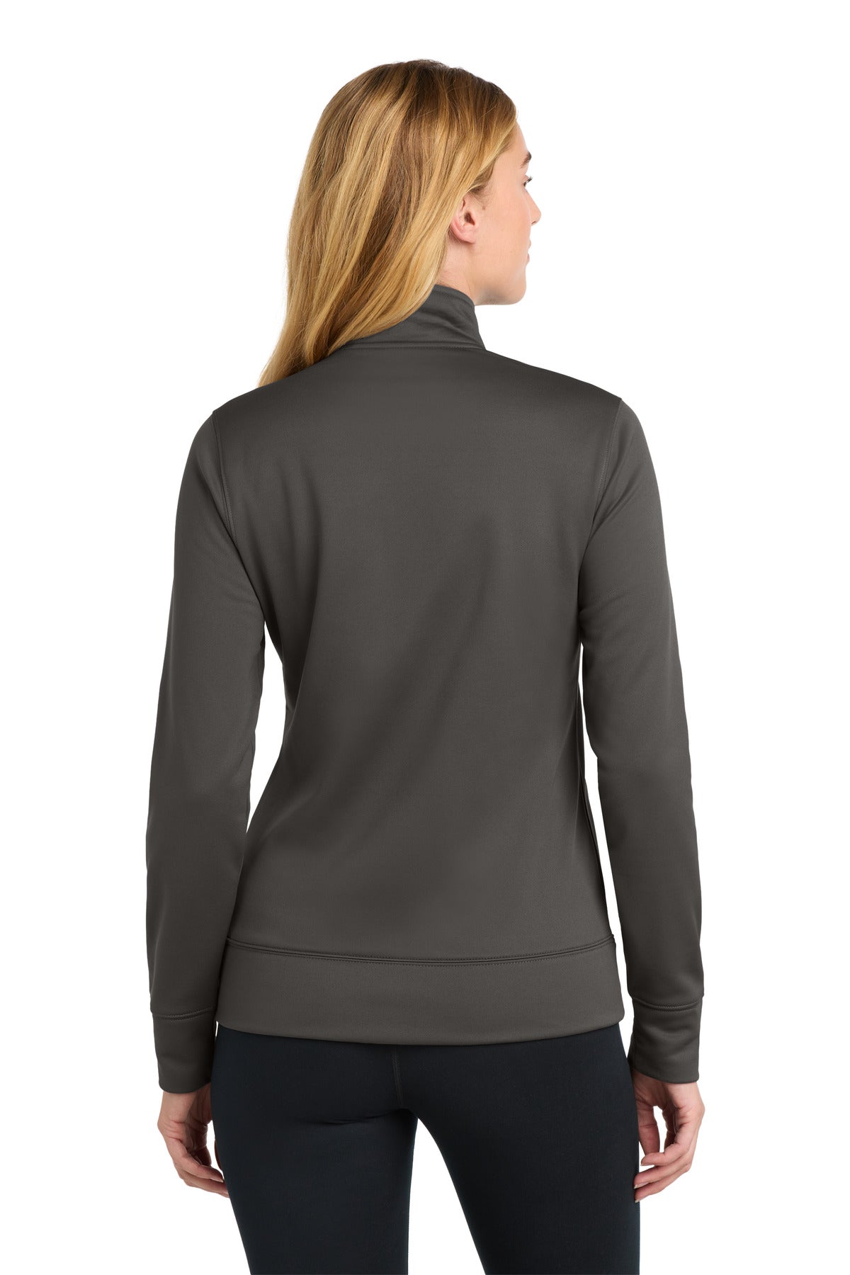 IronGrey Sport-Tek Women's Sport-Wick Fleece Full-Zip Jacket. LST241 plain