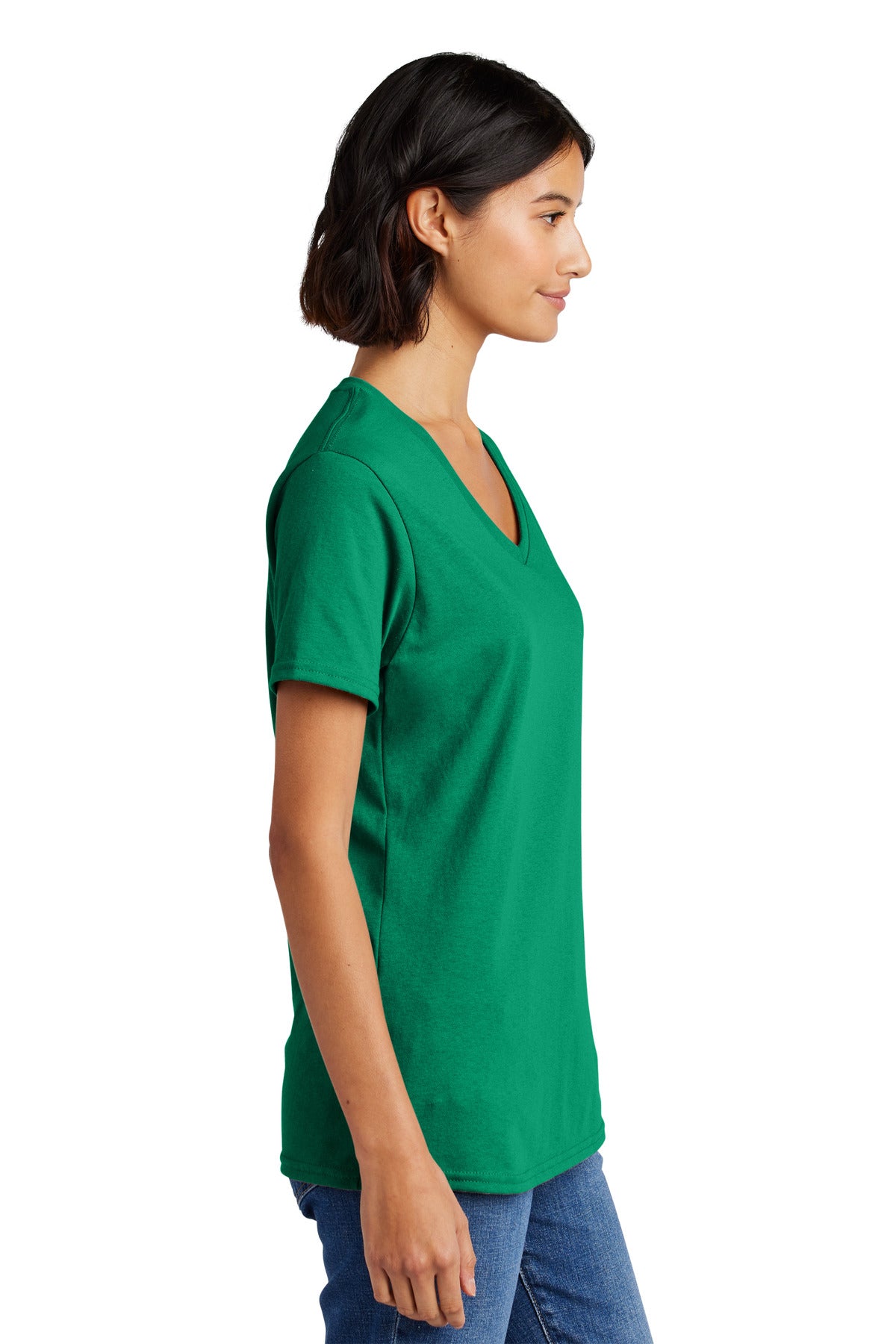 Kelly Port & Co Women's Core Cotton V-Neck Tee. LPC54V plain
