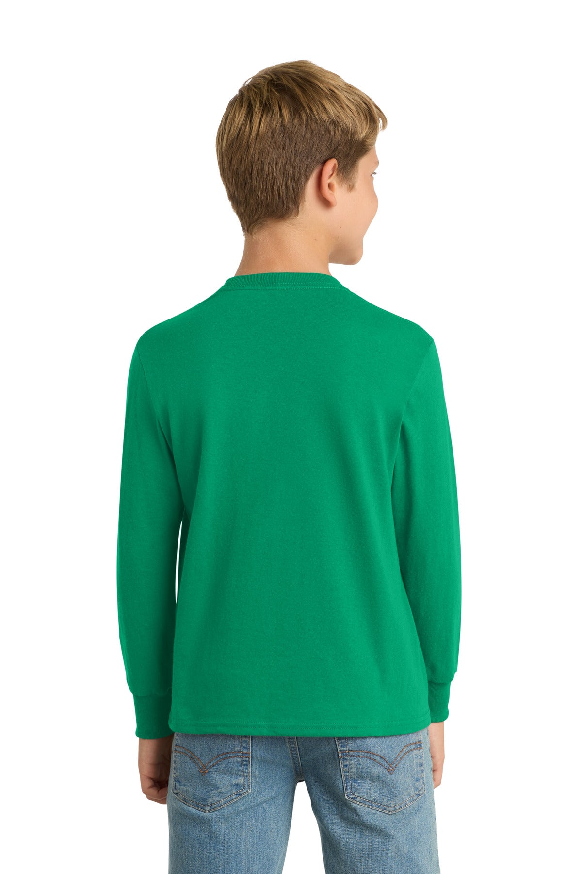 Kelly Port & Co Youth Long Sleeve Core Cotton Tee. PC54YLS plain