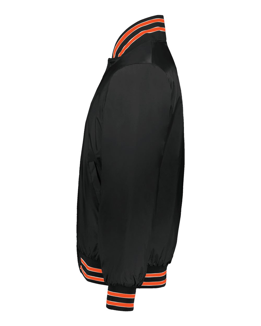 Left View of Black/ Orange/ White Heritage Jacket - 229140 plain