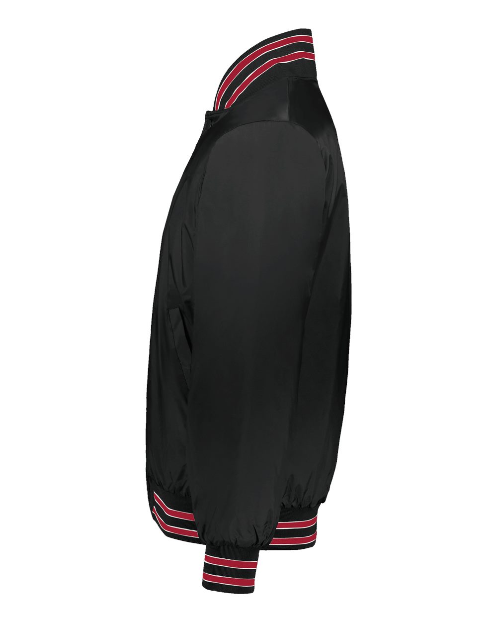 Left View of Black/ Scarlet/ White Heritage Jacket - 229140 plain