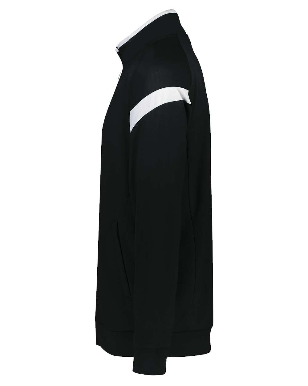 Left View of Black/ White/ Black Youth Limitless Full-Zip Jacket - 229679 plain