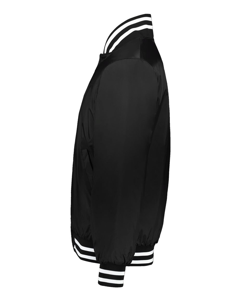 Left View of Black/ White Heritage Jacket - 229140 plain