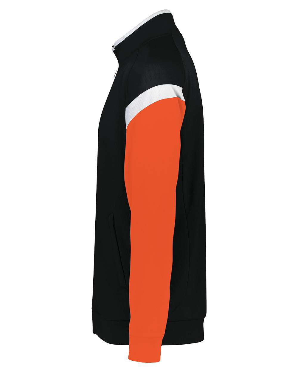 Left View of Black/ White/ Orange Youth Limitless Full-Zip Jacket - 229679