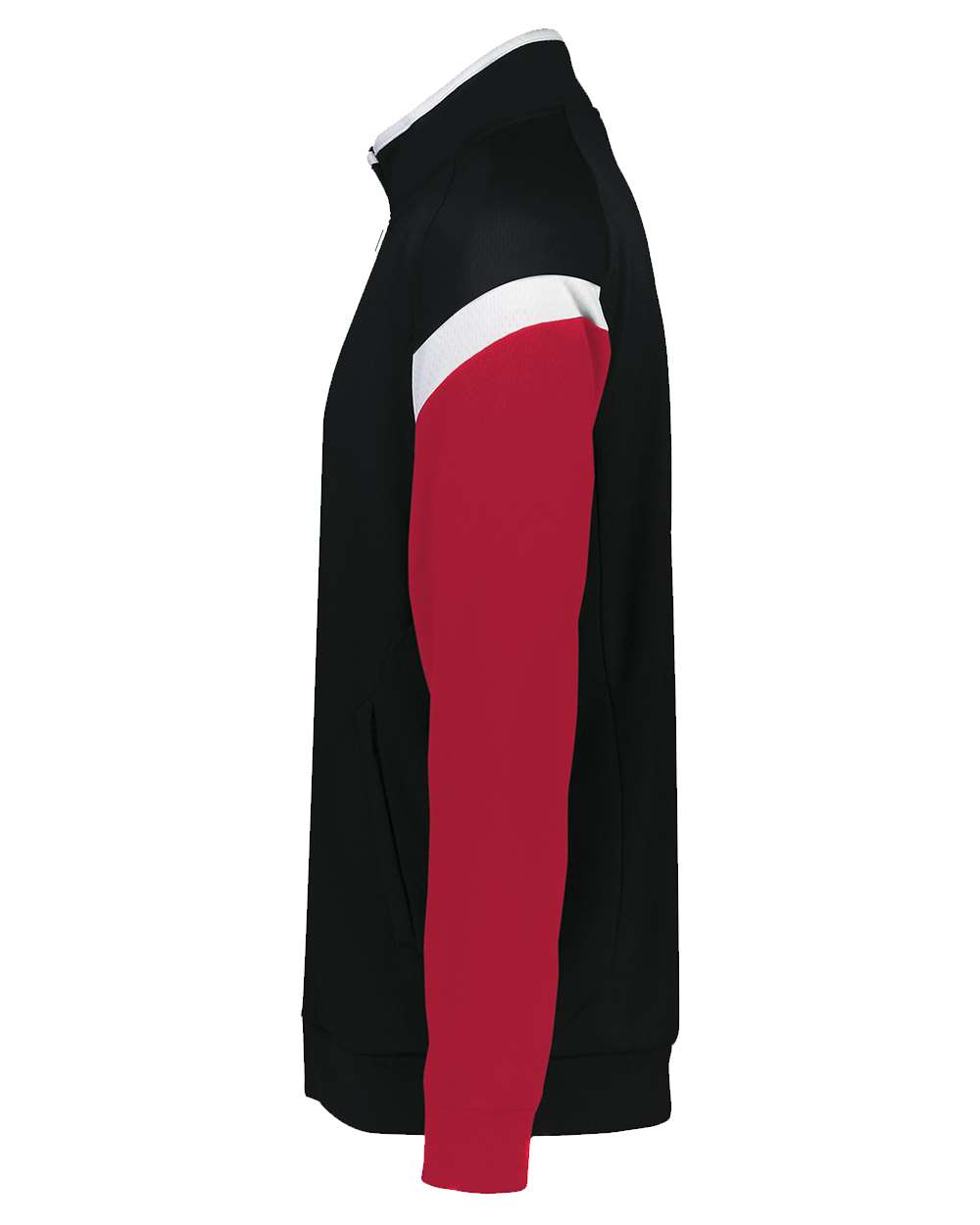 Left View of Black/ White/ Scarlet Youth Limitless Full-Zip Jacket - 229679