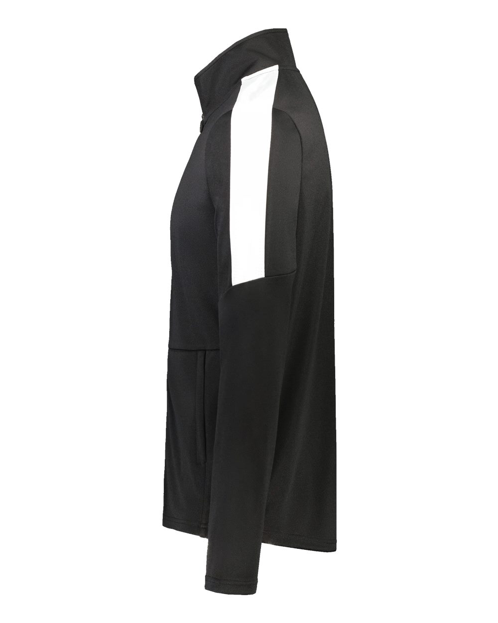 Left View of Black/ White Youth Crosstown Full-Zip Jacket - 223630 plain