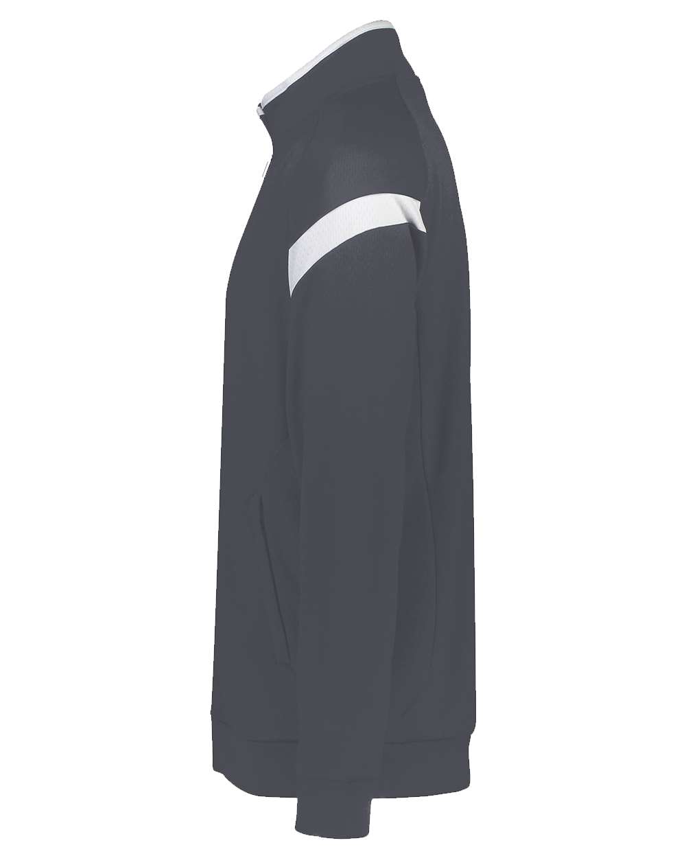 Left View of Carbon/ White/ Carbon Youth Limitless Full-Zip Jacket - 229679 plain