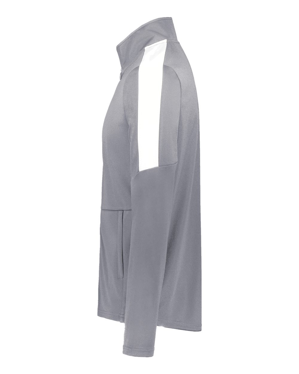 Left View of Graphite/ White Youth Crosstown Full-Zip Jacket - 223630 plain