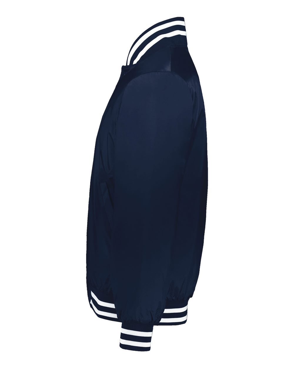 Left View of Navy/ White Heritage Jacket - 229140 plain