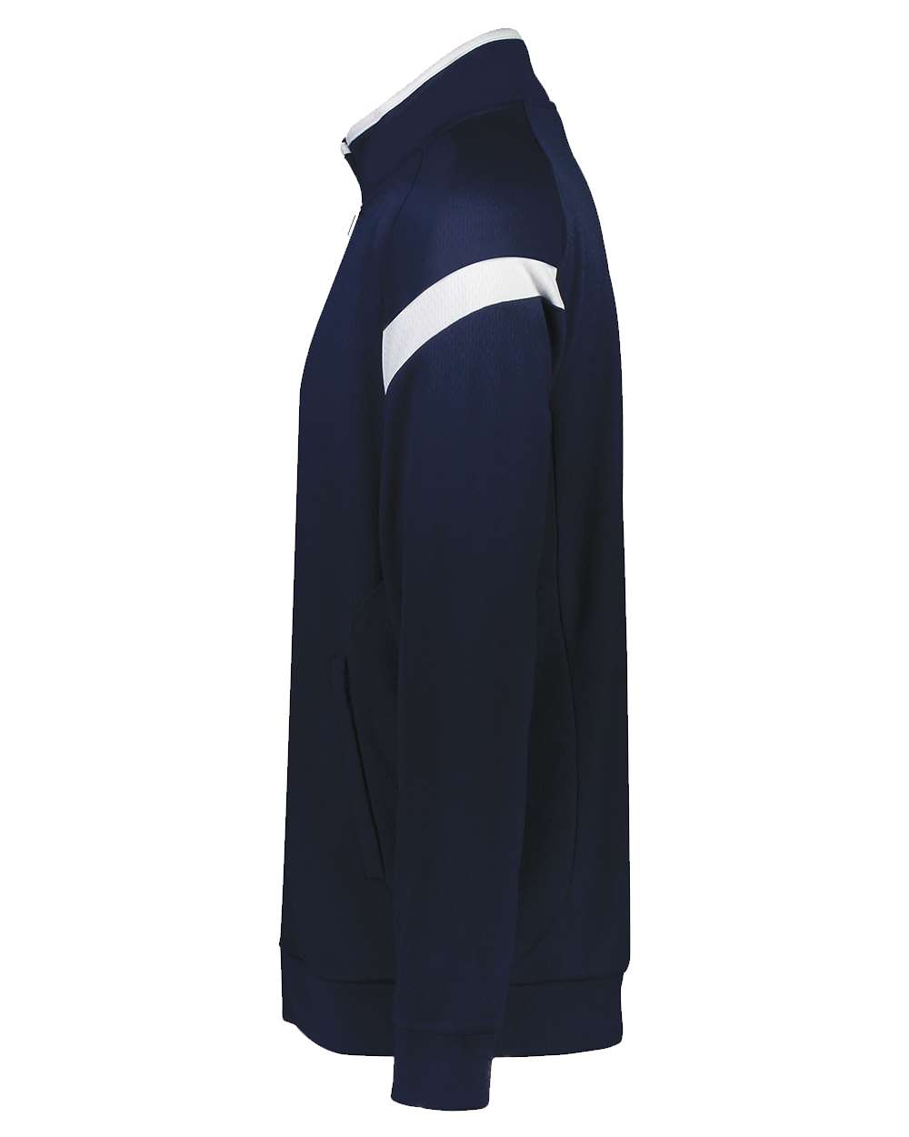 Left View of Navy/ White/ Navy Youth Limitless Full-Zip Jacket - 229679 plain