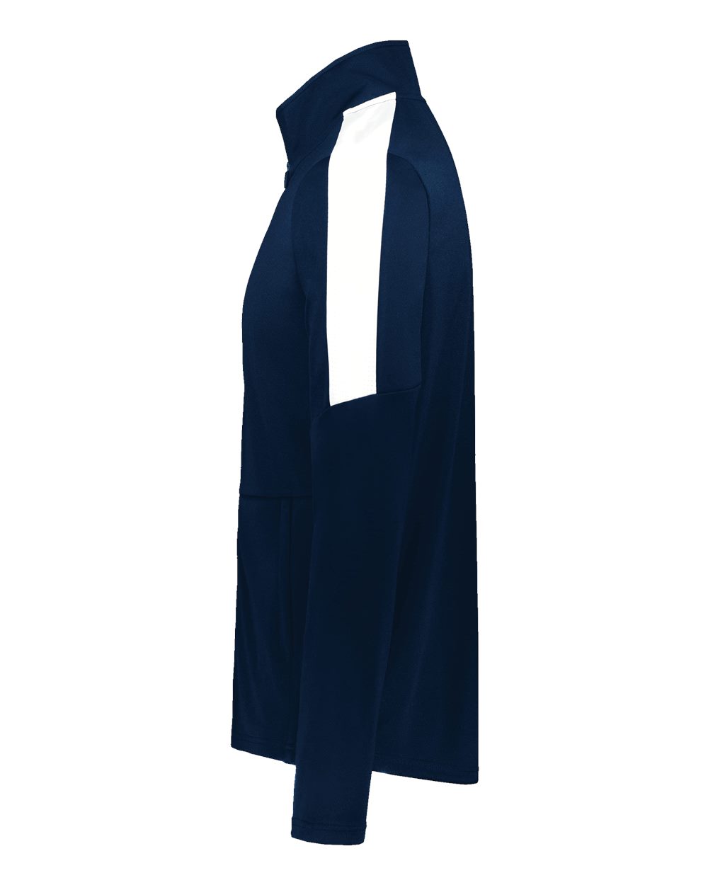 Left View of Navy/ White Youth Crosstown Full-Zip Jacket - 223630
