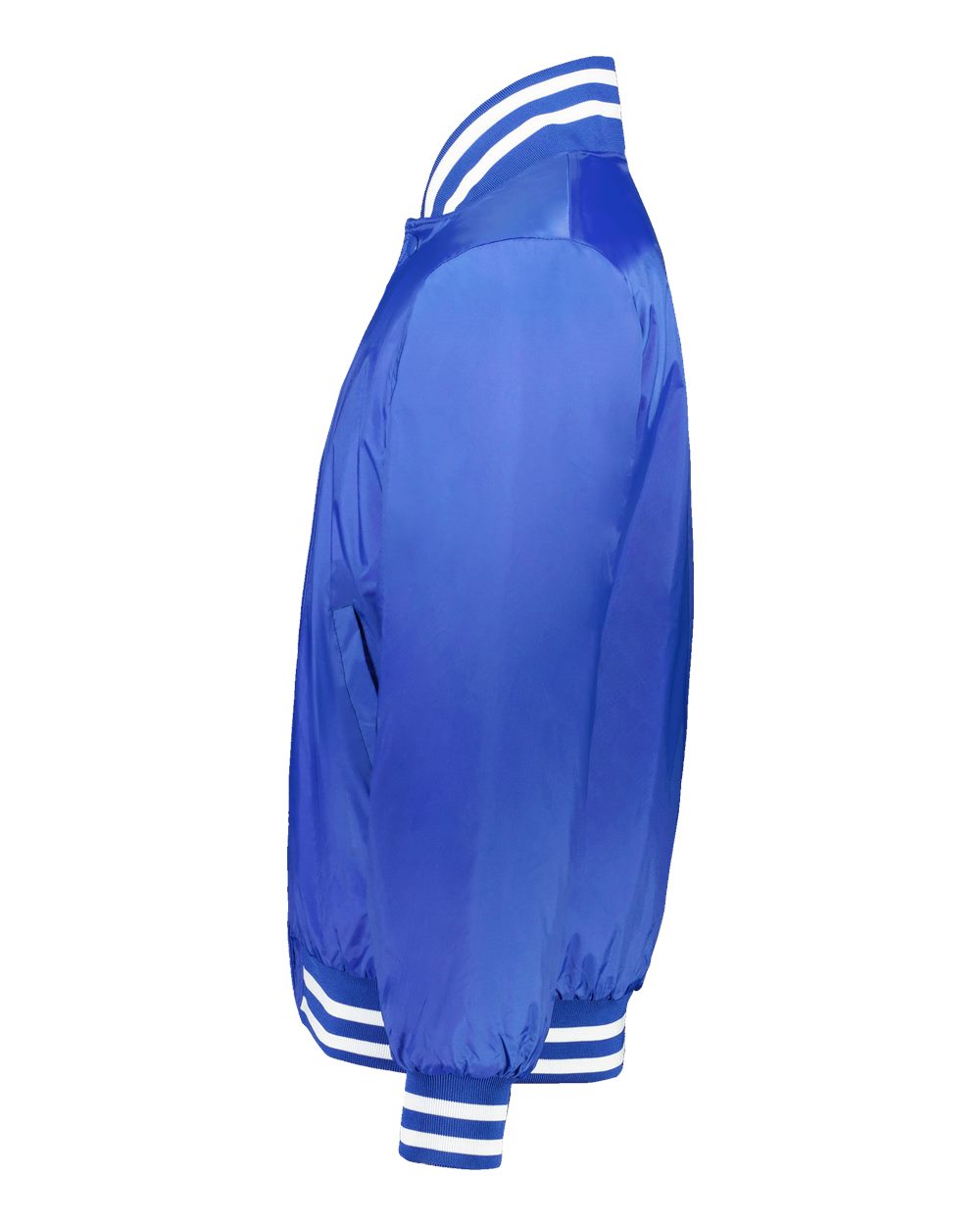 Left View of Royal/ White Heritage Jacket - 229140 plain