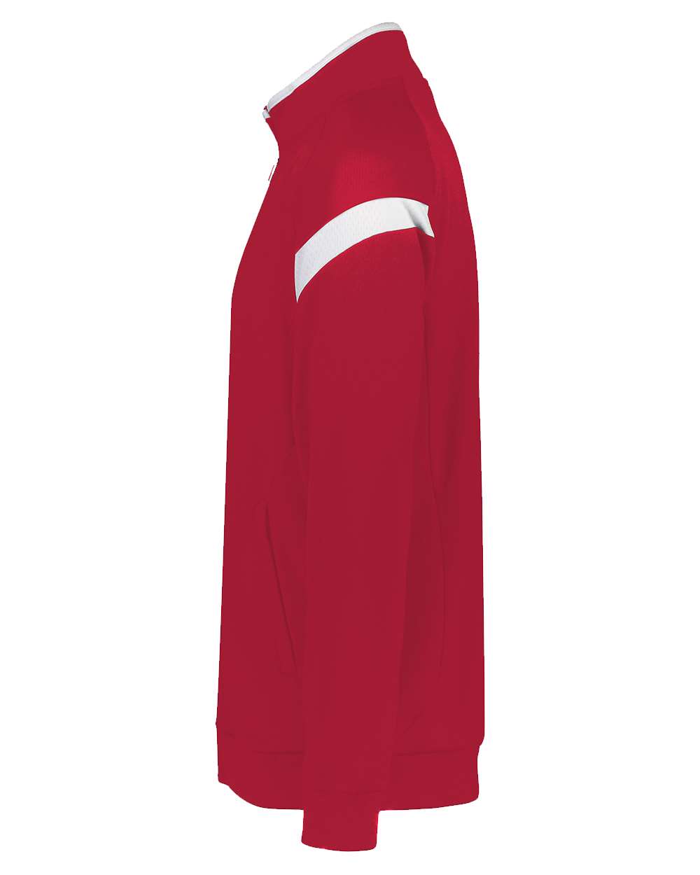 Left View of Scarlet/ White/ Scarlet Youth Limitless Full-Zip Jacket - 229679 plain