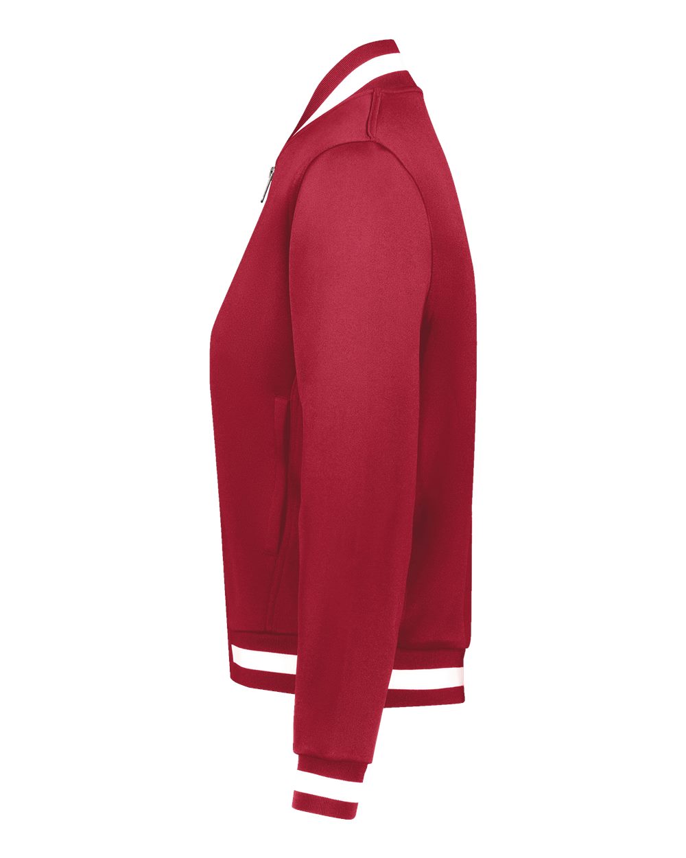 Left View of Scarlet/ White Women's V-Street Full-Zip Jacket - 223747 plain
