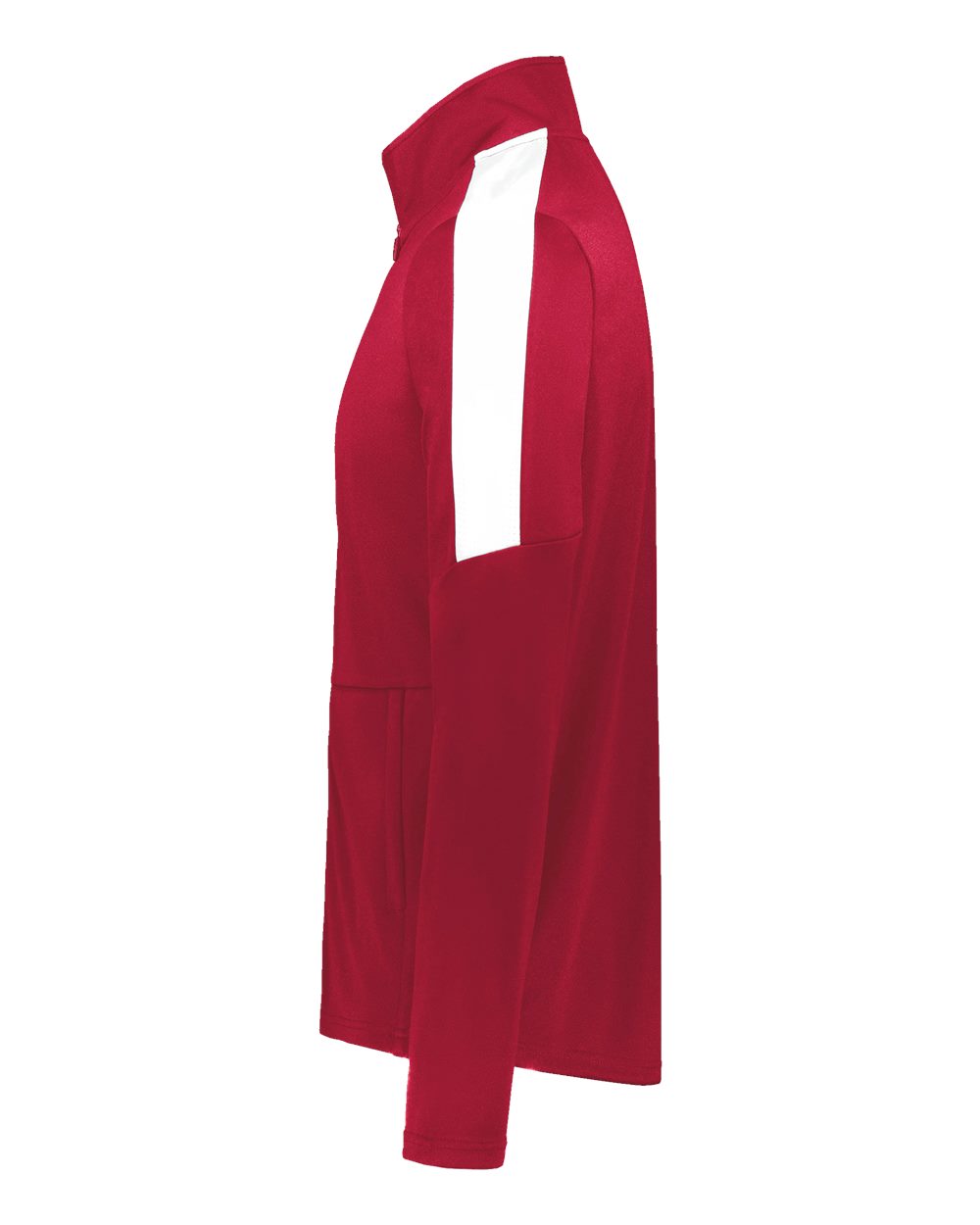 Left View of Scarlet/ White Youth Crosstown Full-Zip Jacket - 223630 plain